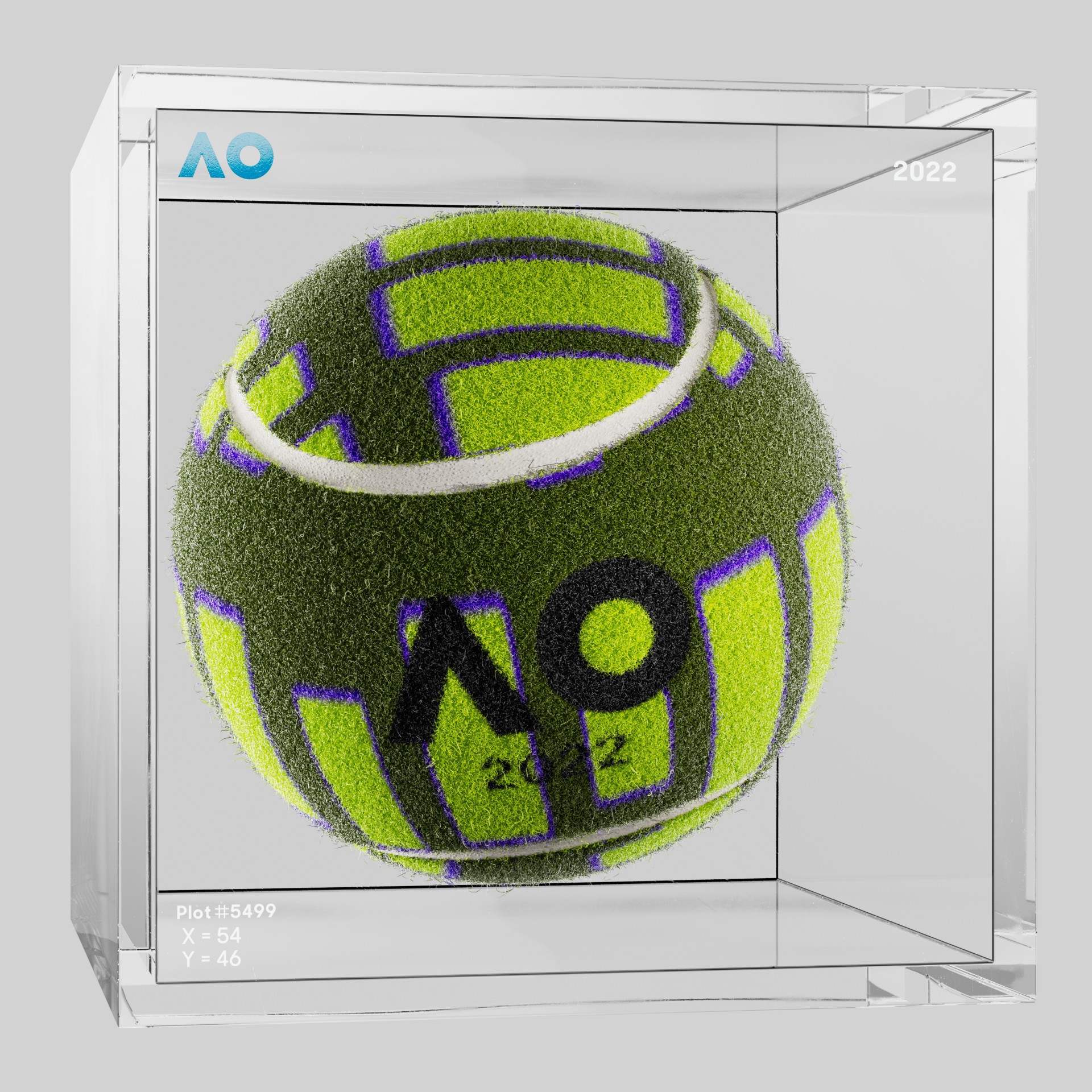 The Australian Open - The Australian Open Art Ball - AO Art Ball #3552 - NFT # 3552