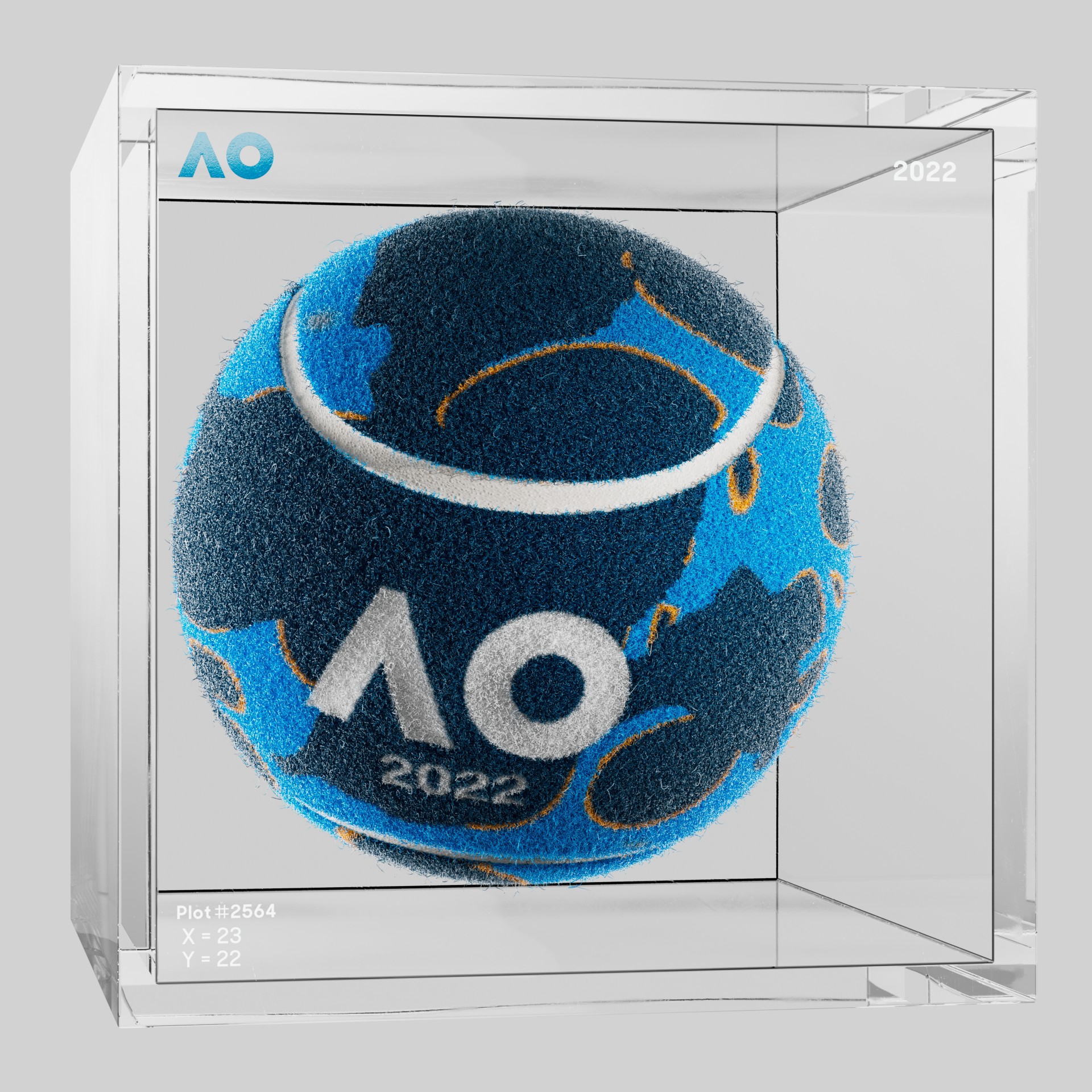 The Australian Open - The Australian Open Art Ball - AO Art Ball #3553 - NFT # 3553