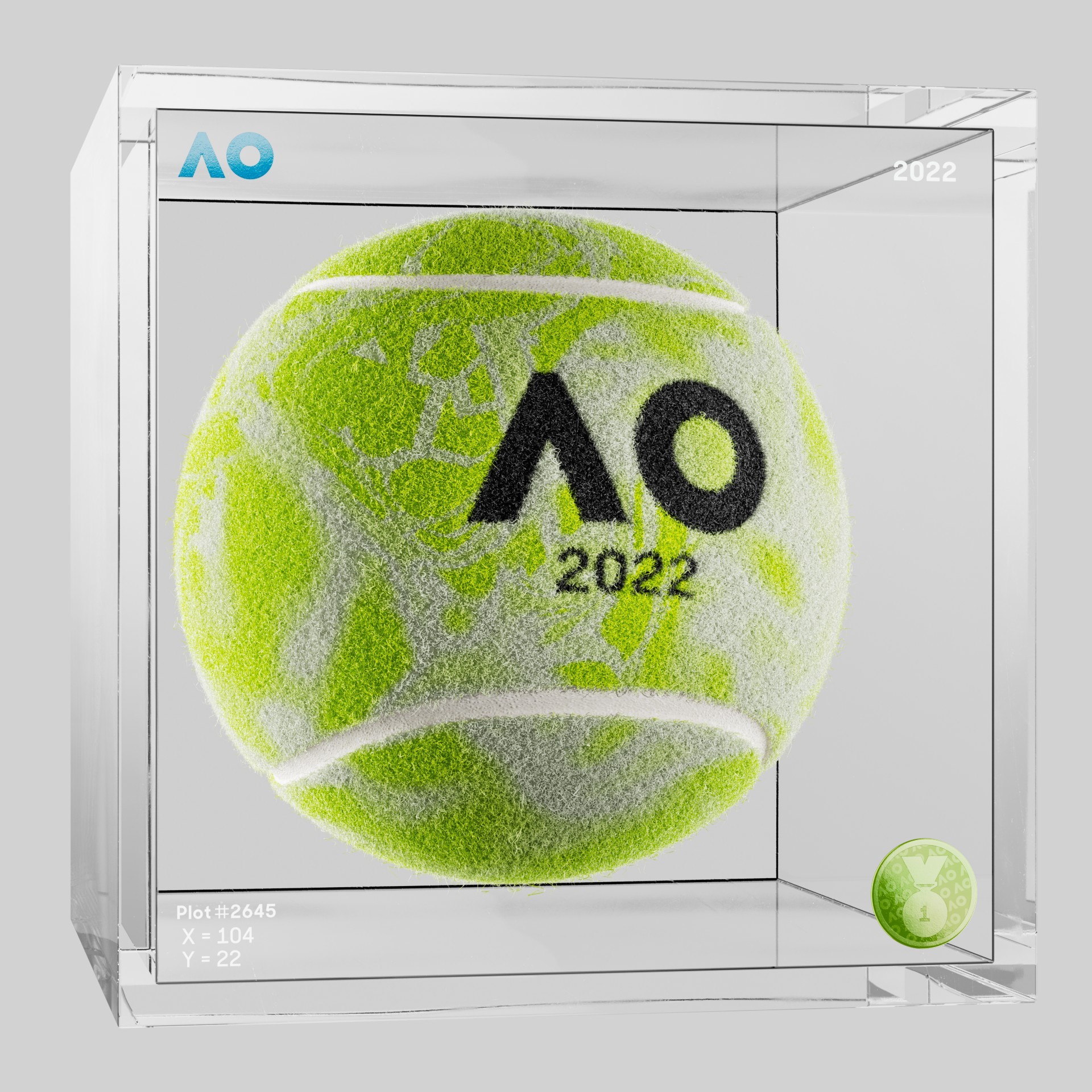 The Australian Open - The Australian Open Art Ball - AO Art Ball #3554 - NFT # 3554