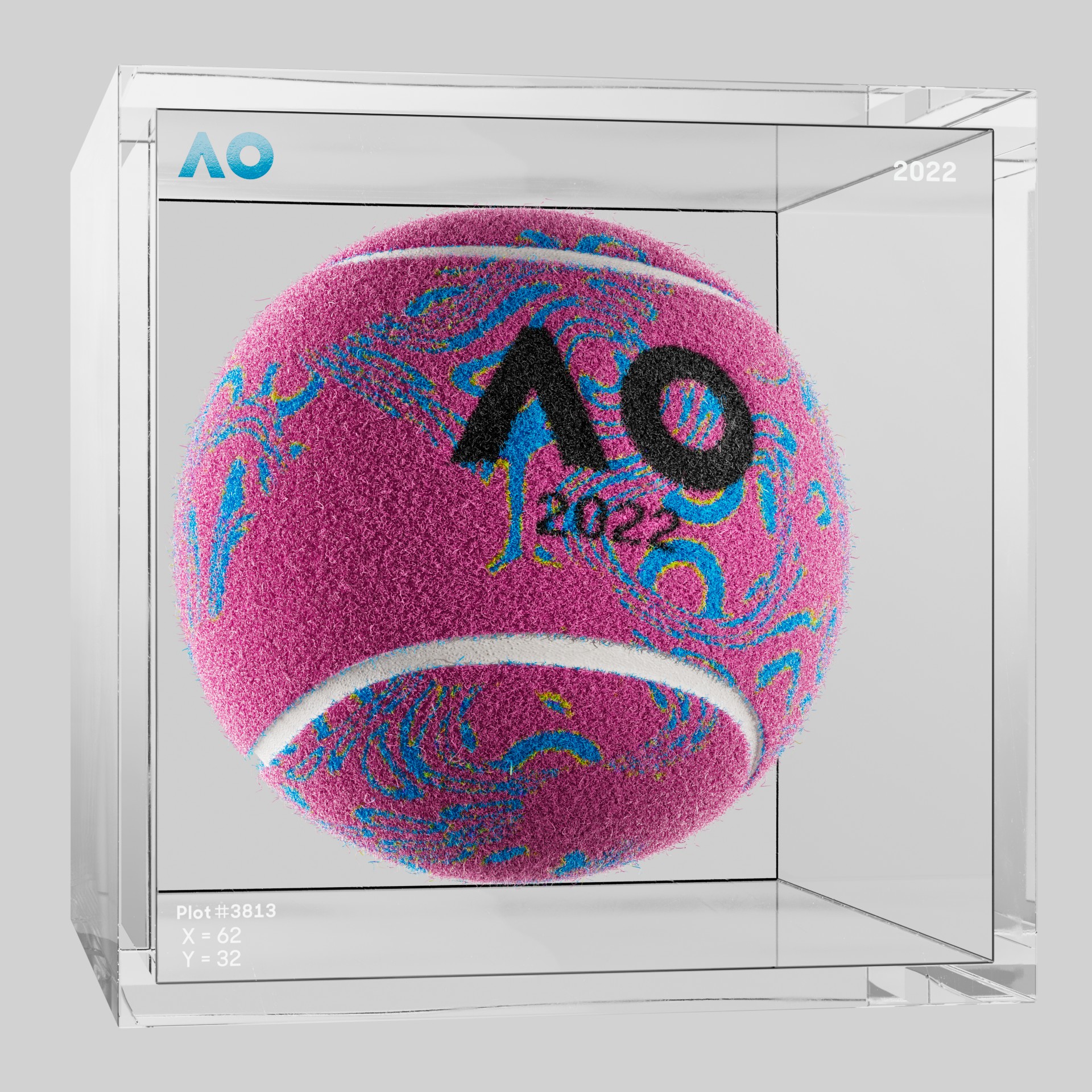 The Australian Open - The Australian Open Art Ball - AO Art Ball #3558 - NFT # 3558
