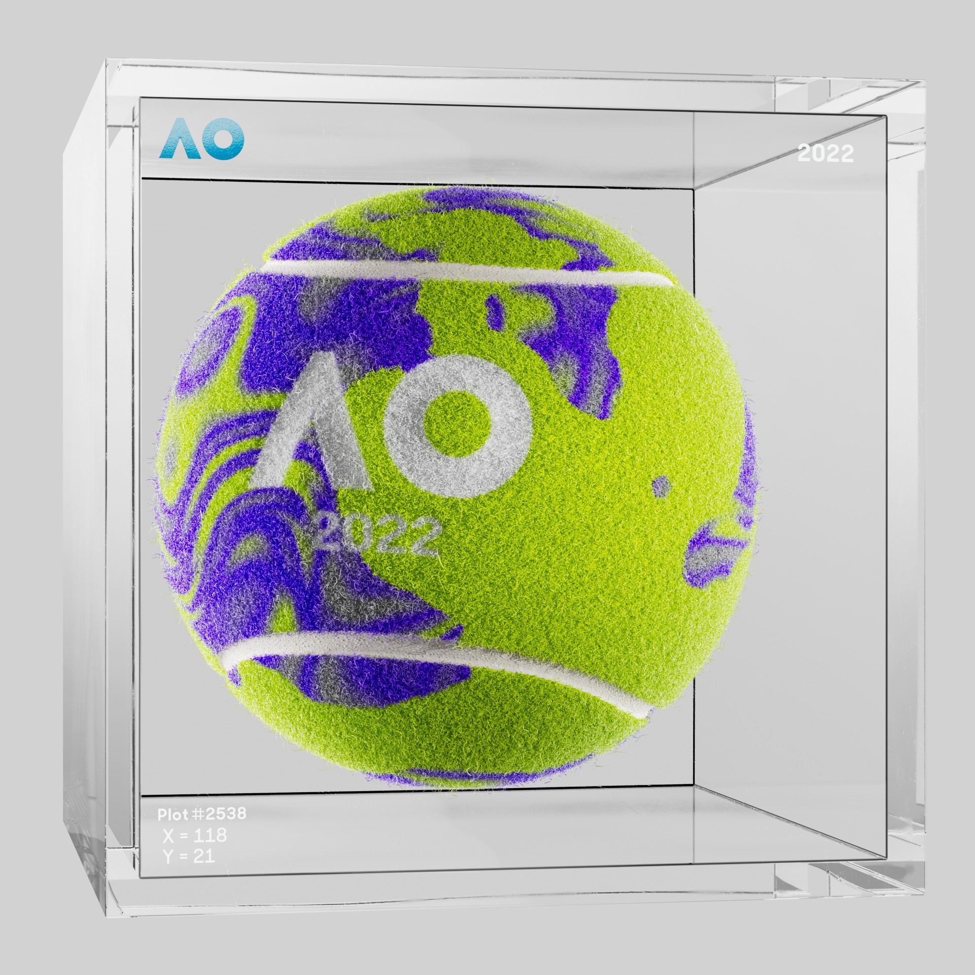 The Australian Open - The Australian Open Art Ball - AO Art Ball #3560 - NFT # 3560