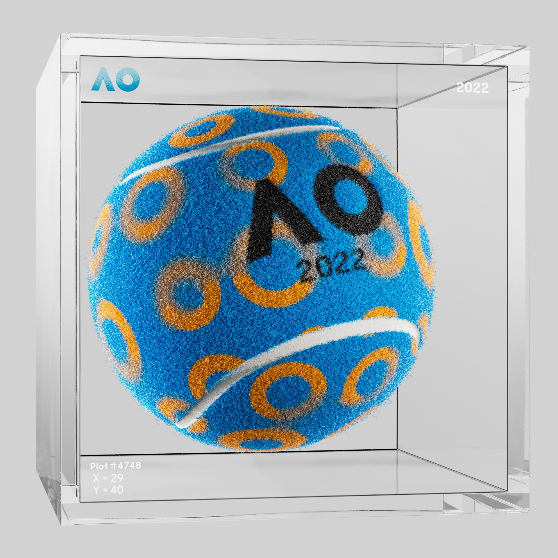 The Australian Open - The Australian Open Art Ball - AO Art Ball #3566 - NFT # 3566