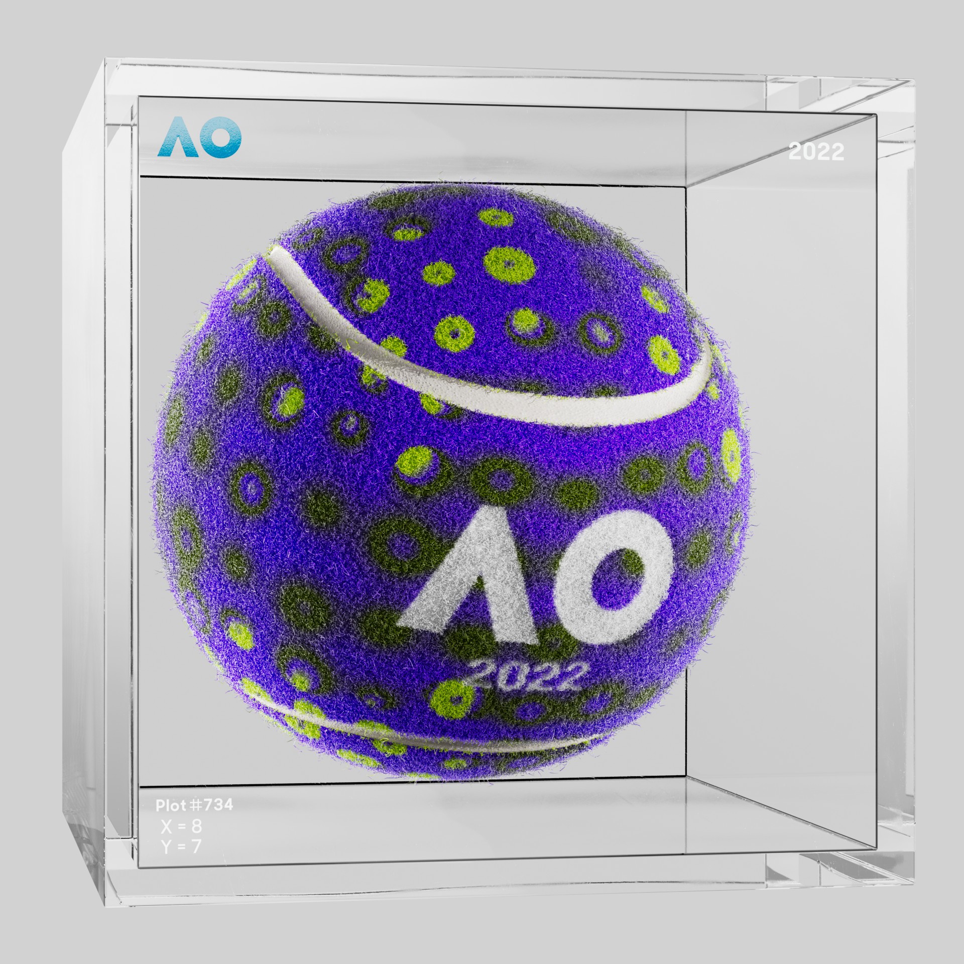 The Australian Open - The Australian Open Art Ball - AO Art Ball #3572 - NFT # 3572