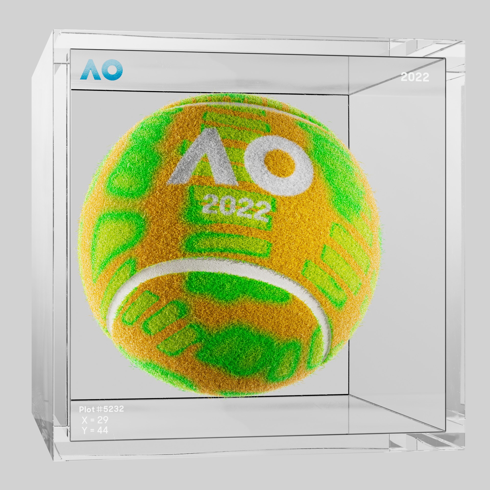 The Australian Open - The Australian Open Art Ball - AO Art Ball #3574 - NFT # 3574