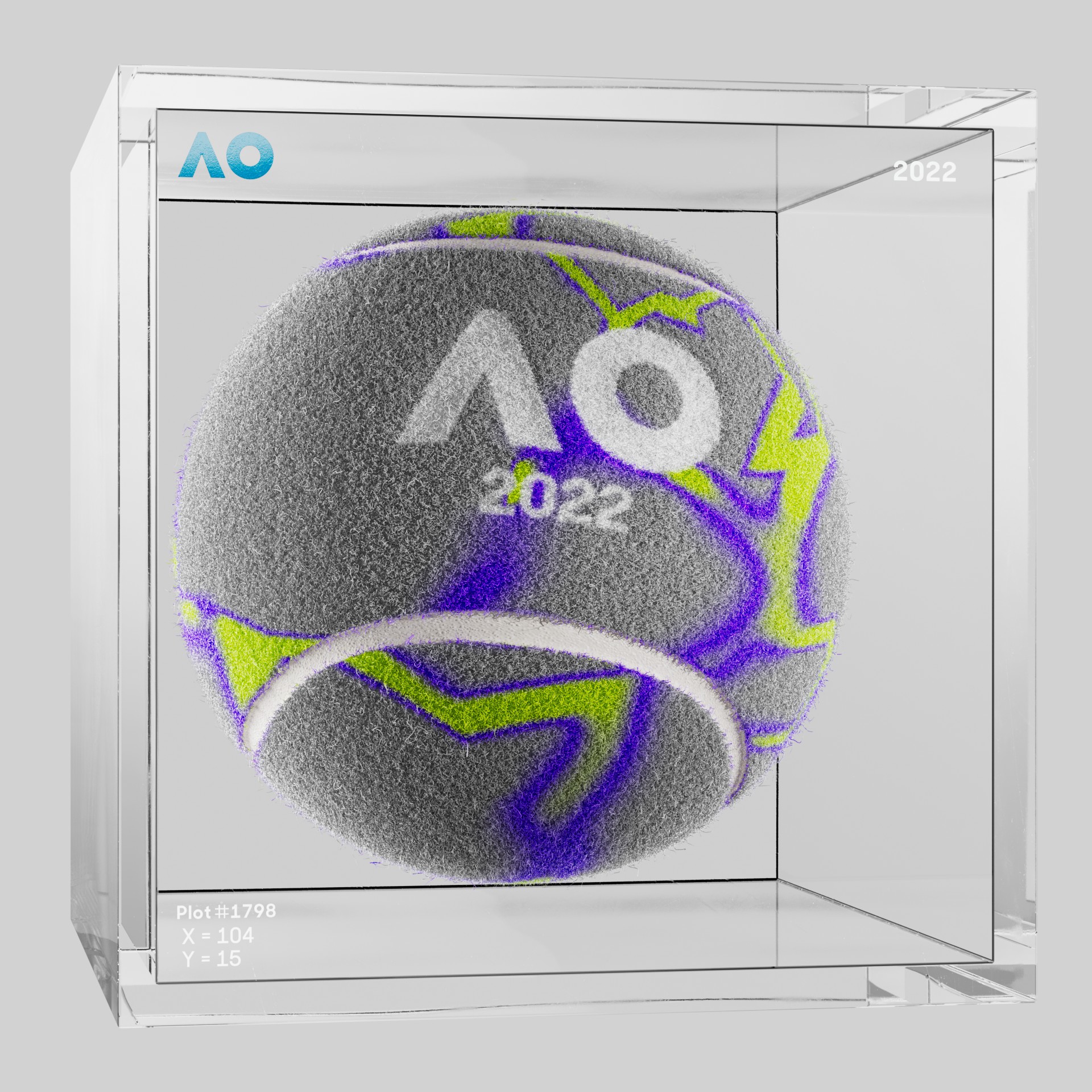 The Australian Open - The Australian Open Art Ball - AO Art Ball #3576 - NFT # 3576