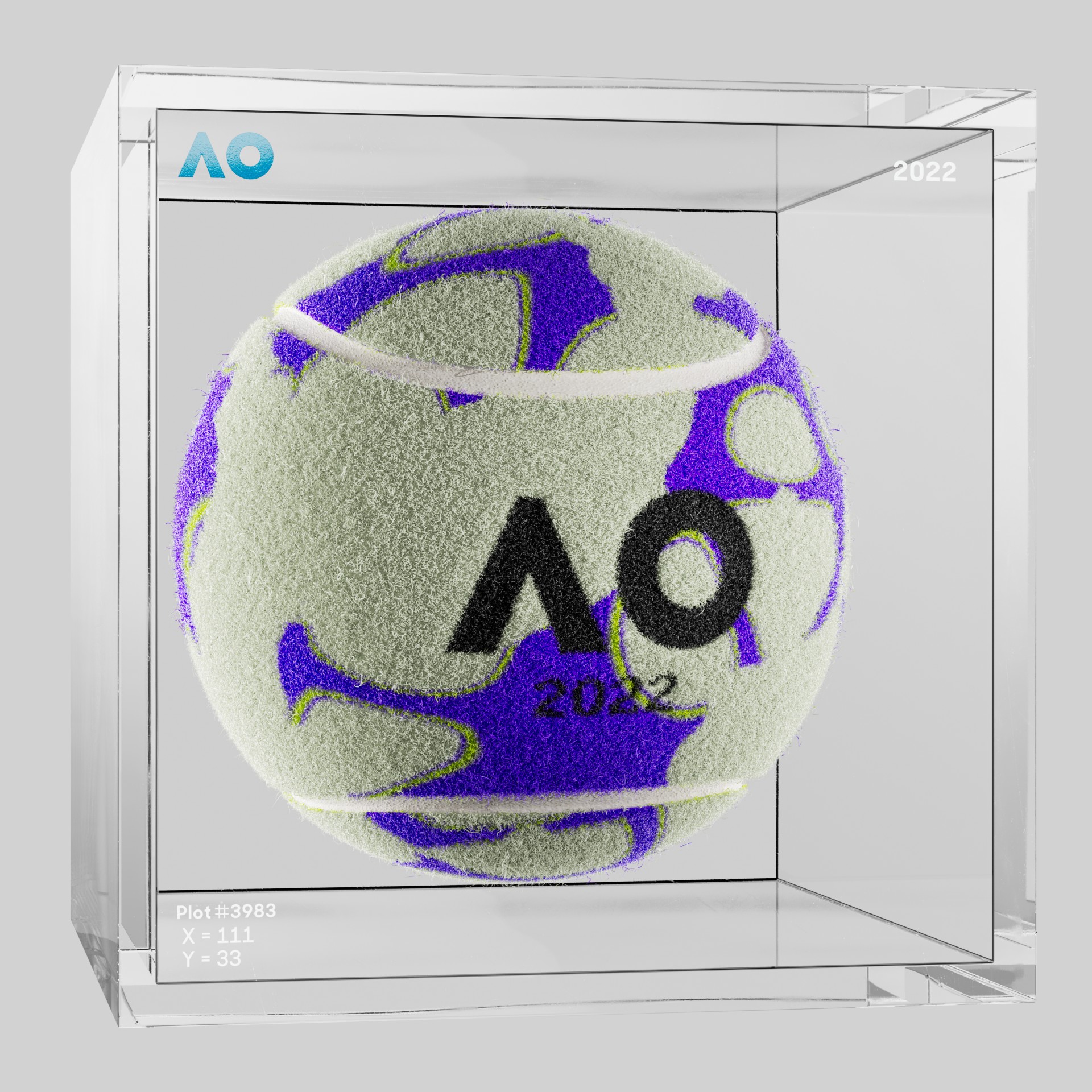 The Australian Open - The Australian Open Art Ball - AO Art Ball #3586 - NFT # 3586