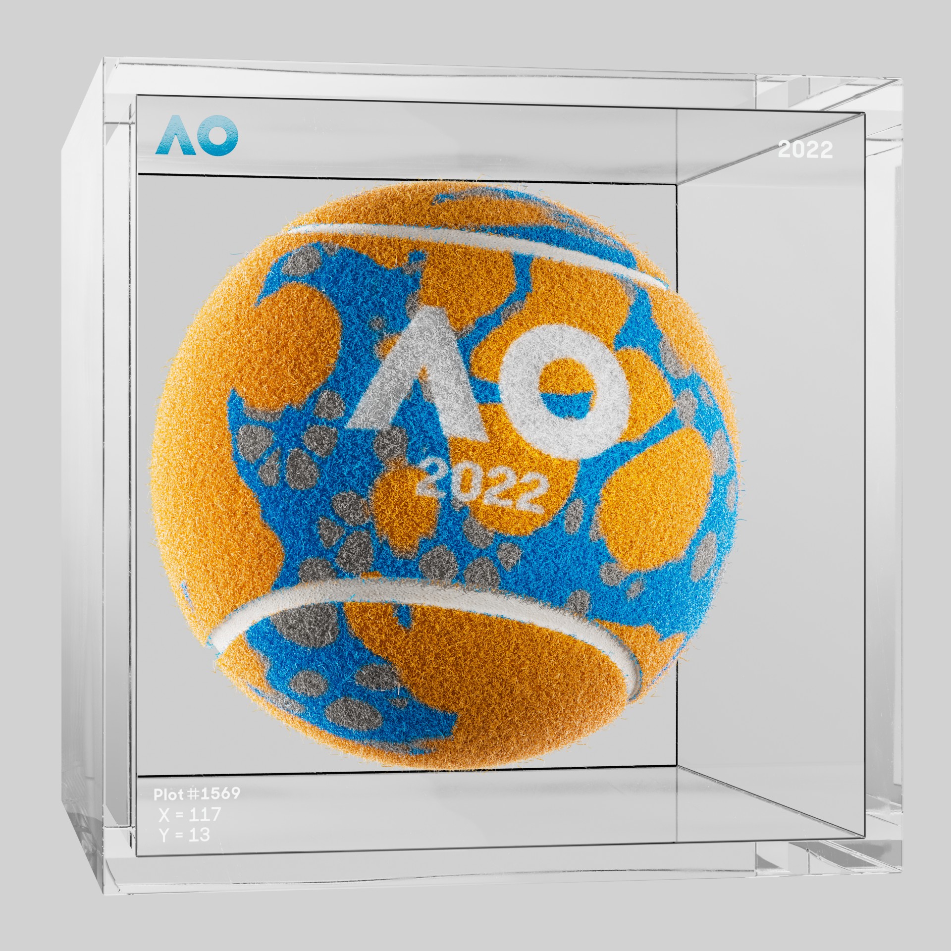 The Australian Open - The Australian Open Art Ball - AO Art Ball #3590 - NFT # 3590