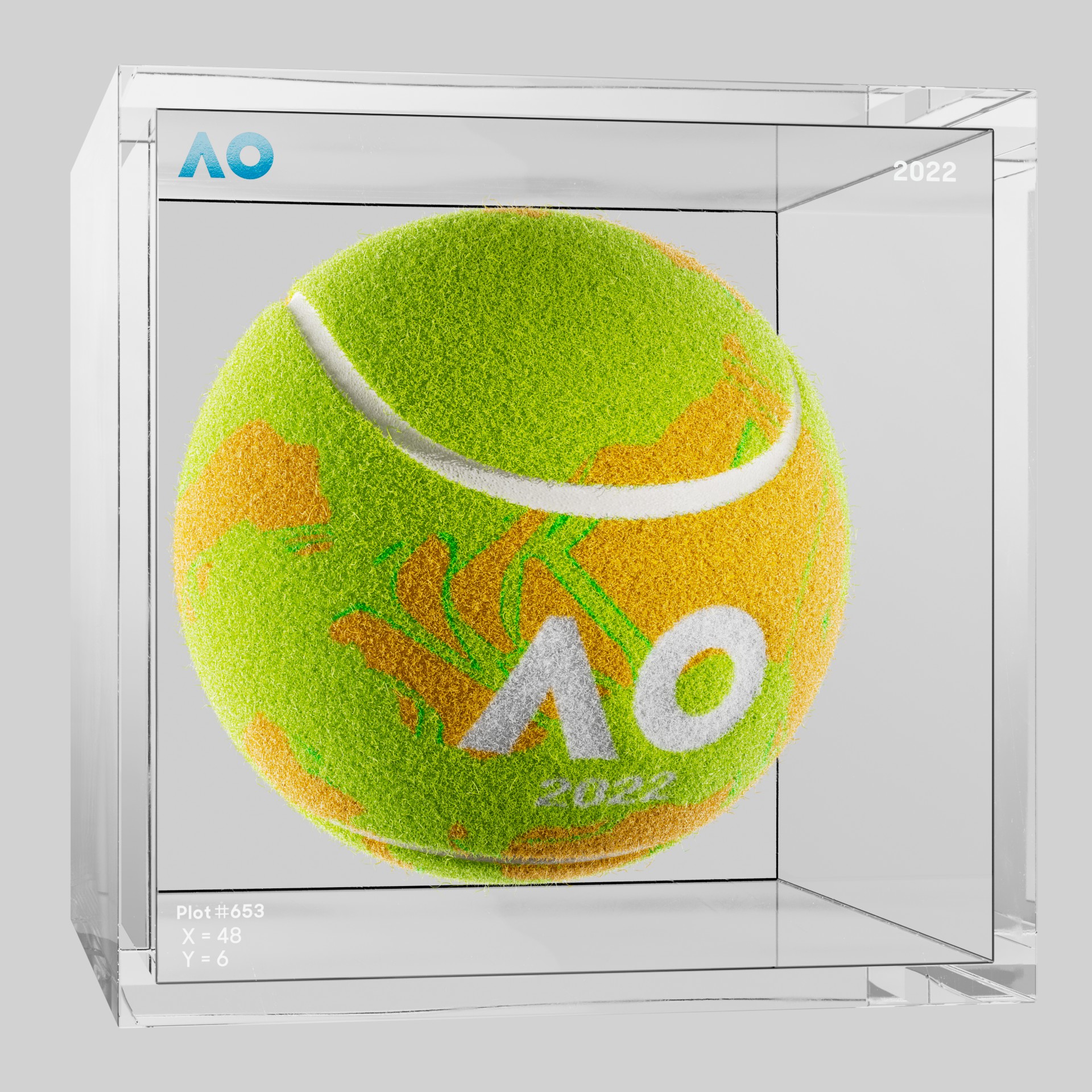The Australian Open - The Australian Open Art Ball - AO Art Ball #3594 - NFT # 3594