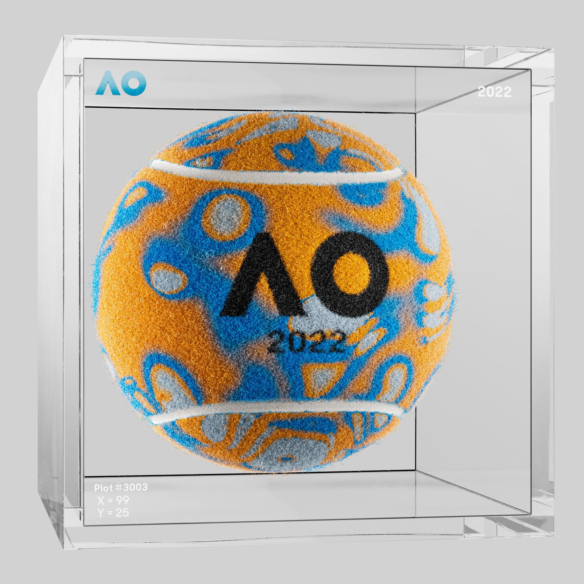 The Australian Open - The Australian Open Art Ball - AO Art Ball #3595 - NFT # 3595