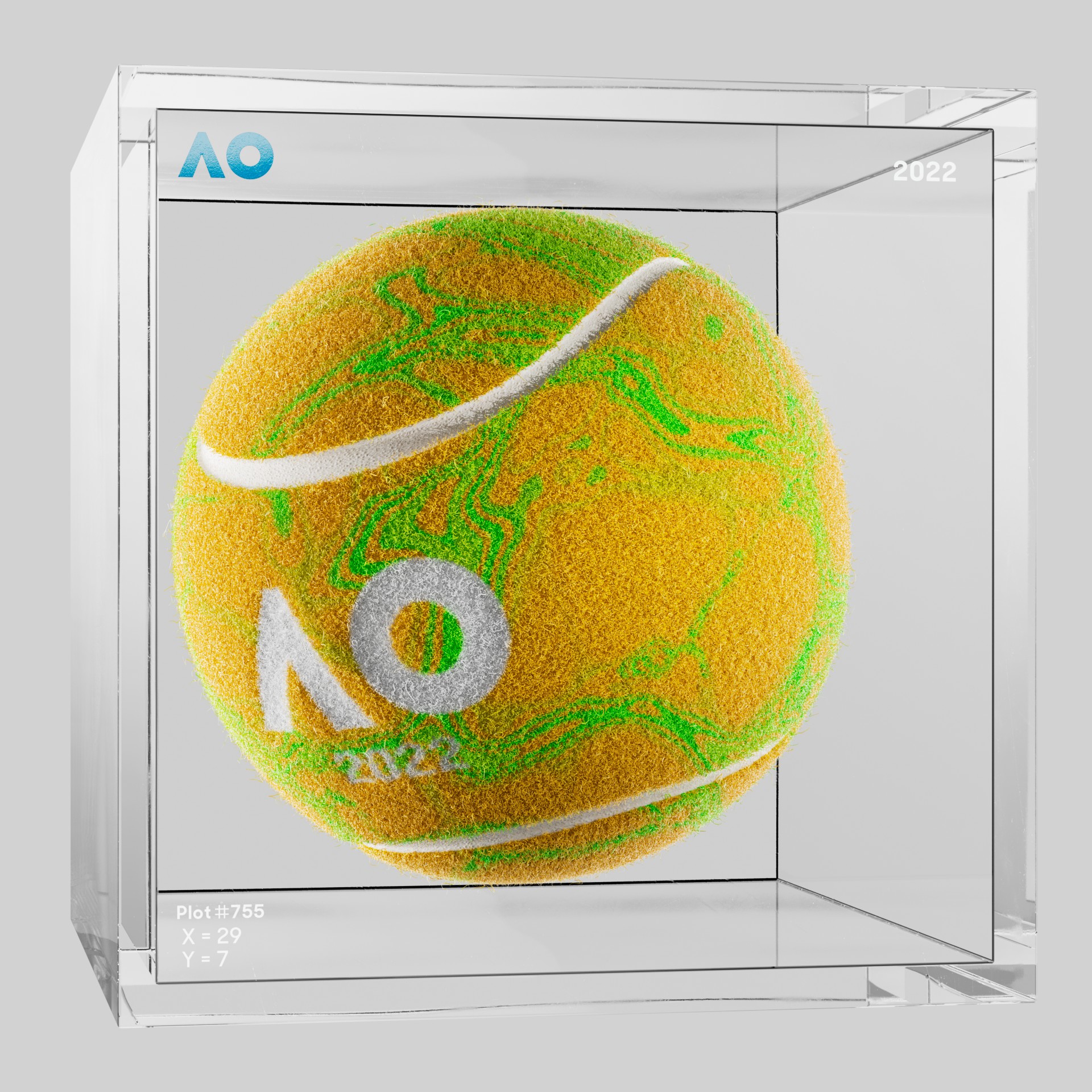 The Australian Open - The Australian Open Art Ball - AO Art Ball #3597 - NFT # 3597