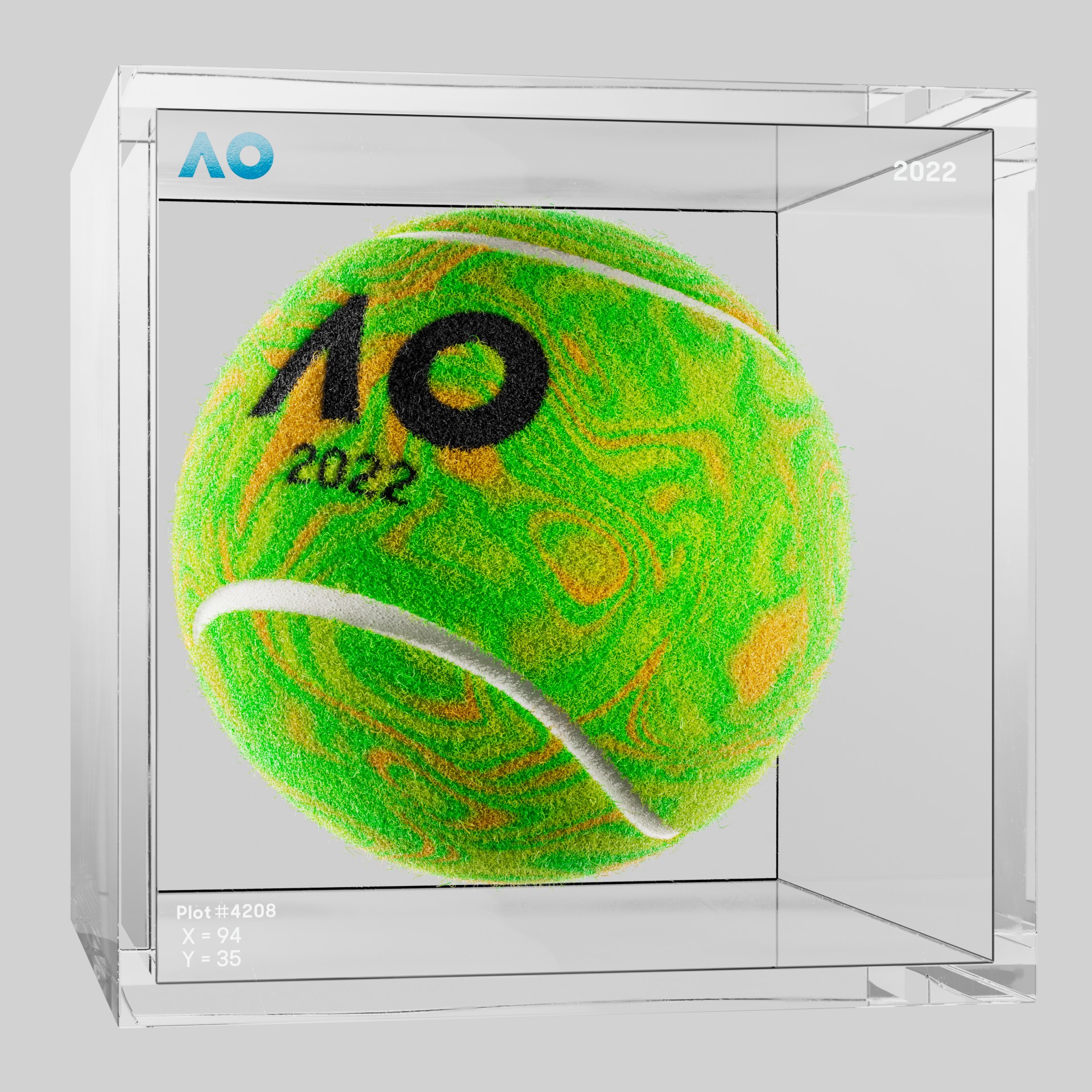 The Australian Open - The Australian Open Art Ball - AO Art Ball #3598 - NFT # 3598