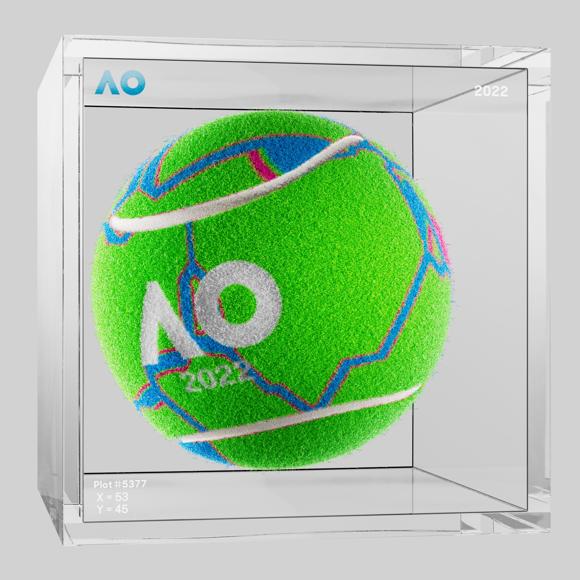 The Australian Open - The Australian Open Art Ball - AO Art Ball #3600 - NFT # 3600