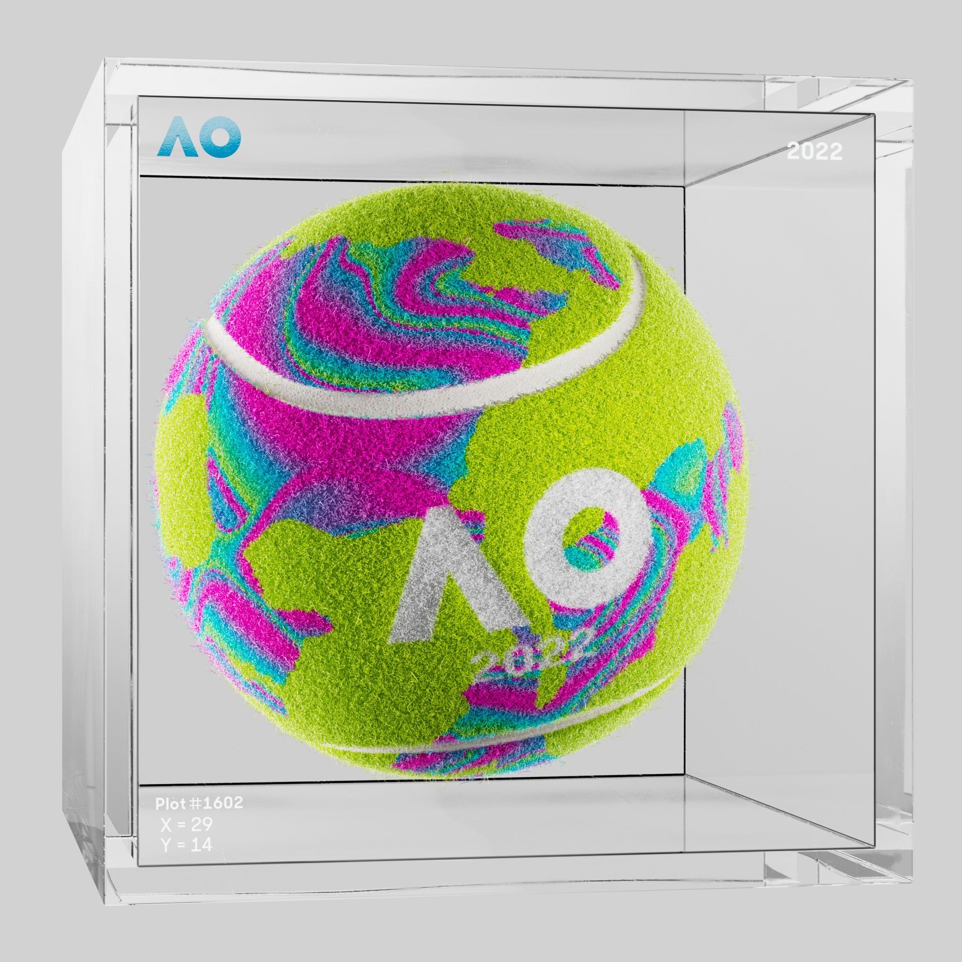 The Australian Open - The Australian Open Art Ball - AO Art Ball #3603 - NFT # 3603