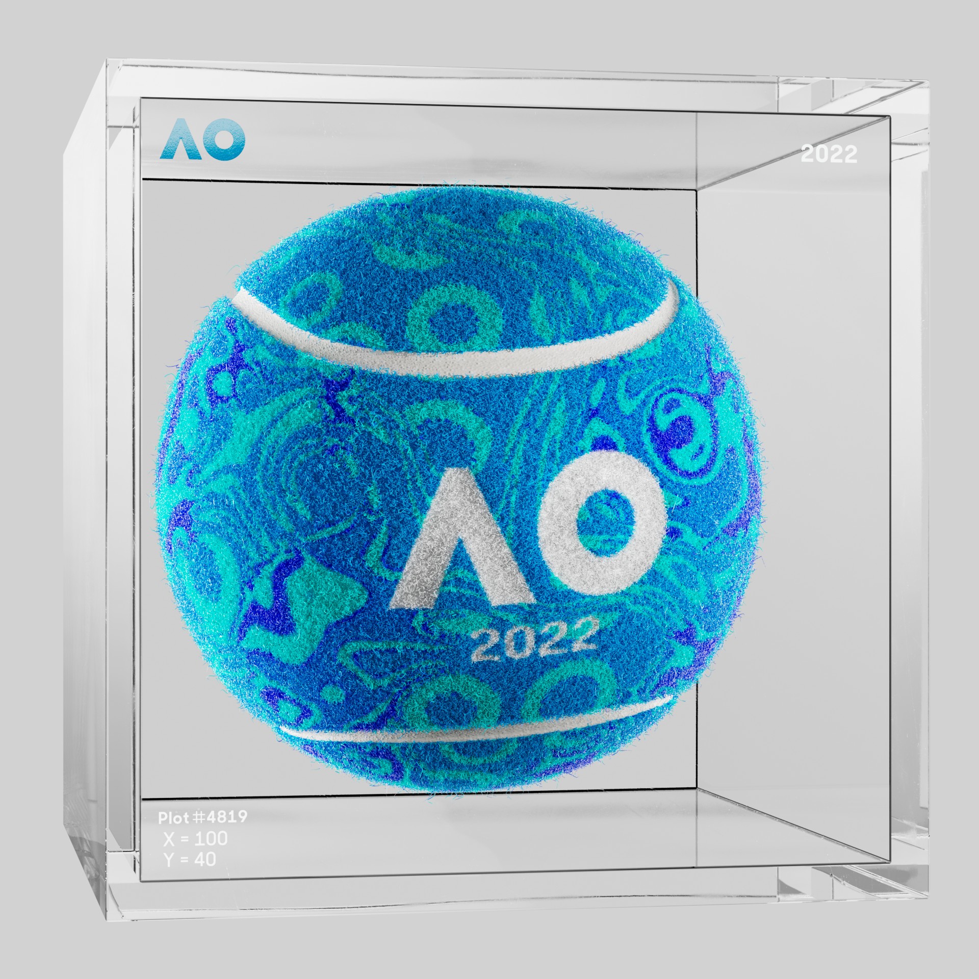 The Australian Open - The Australian Open Art Ball - AO Art Ball #3606 - NFT # 3606