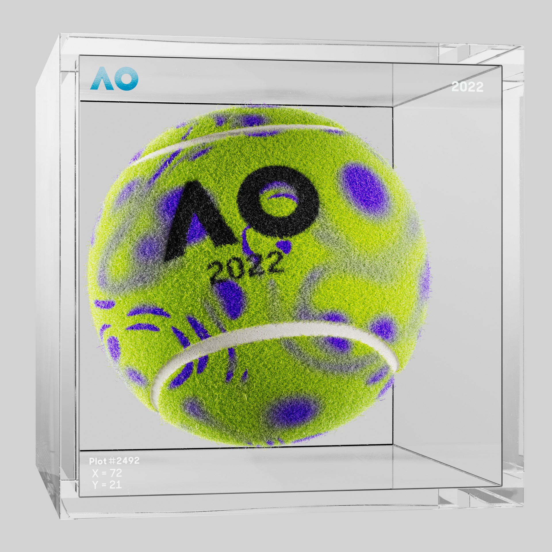 The Australian Open - The Australian Open Art Ball - AO Art Ball #3608 - NFT # 3608