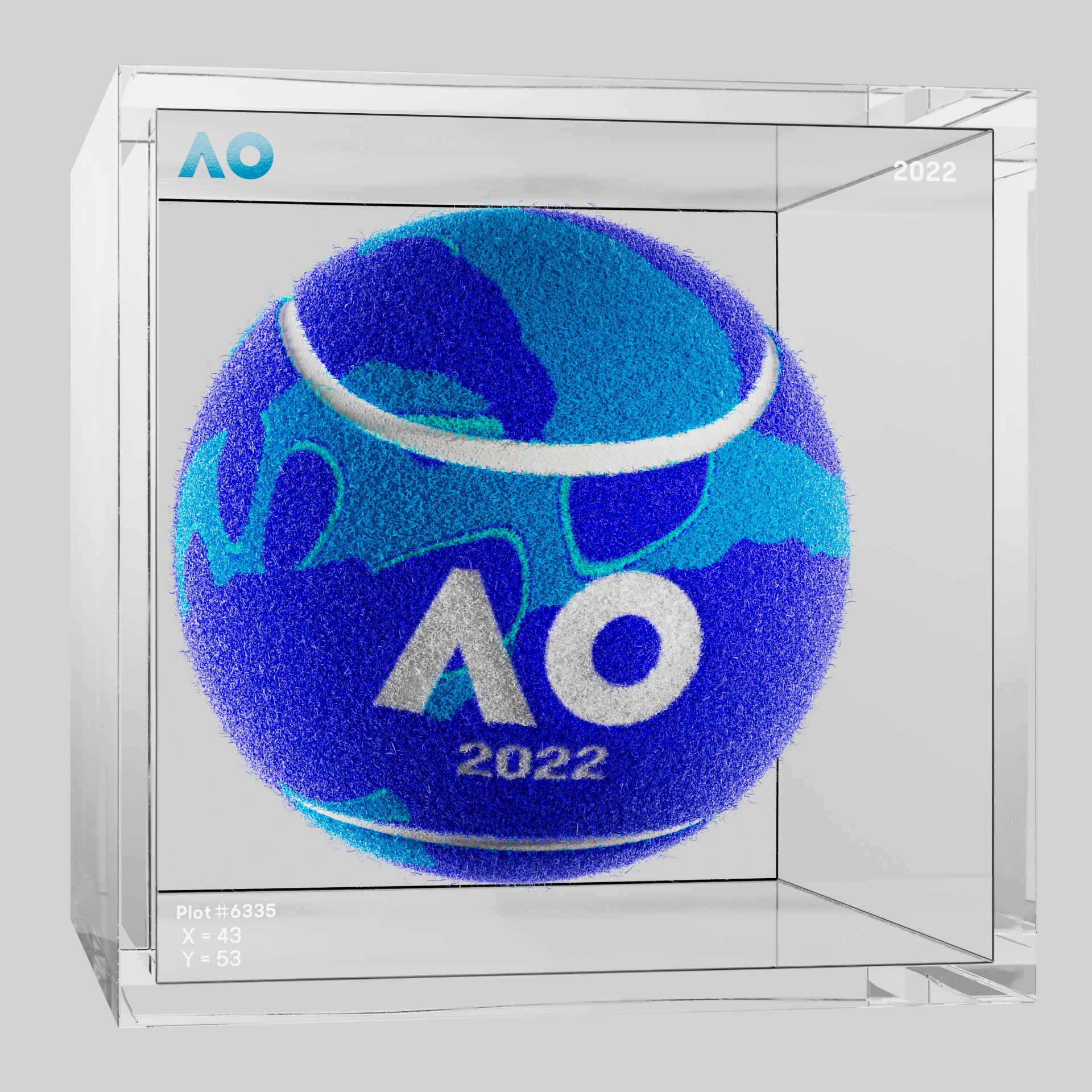 The Australian Open - The Australian Open Art Ball - AO Art Ball #3609 - NFT # 3609