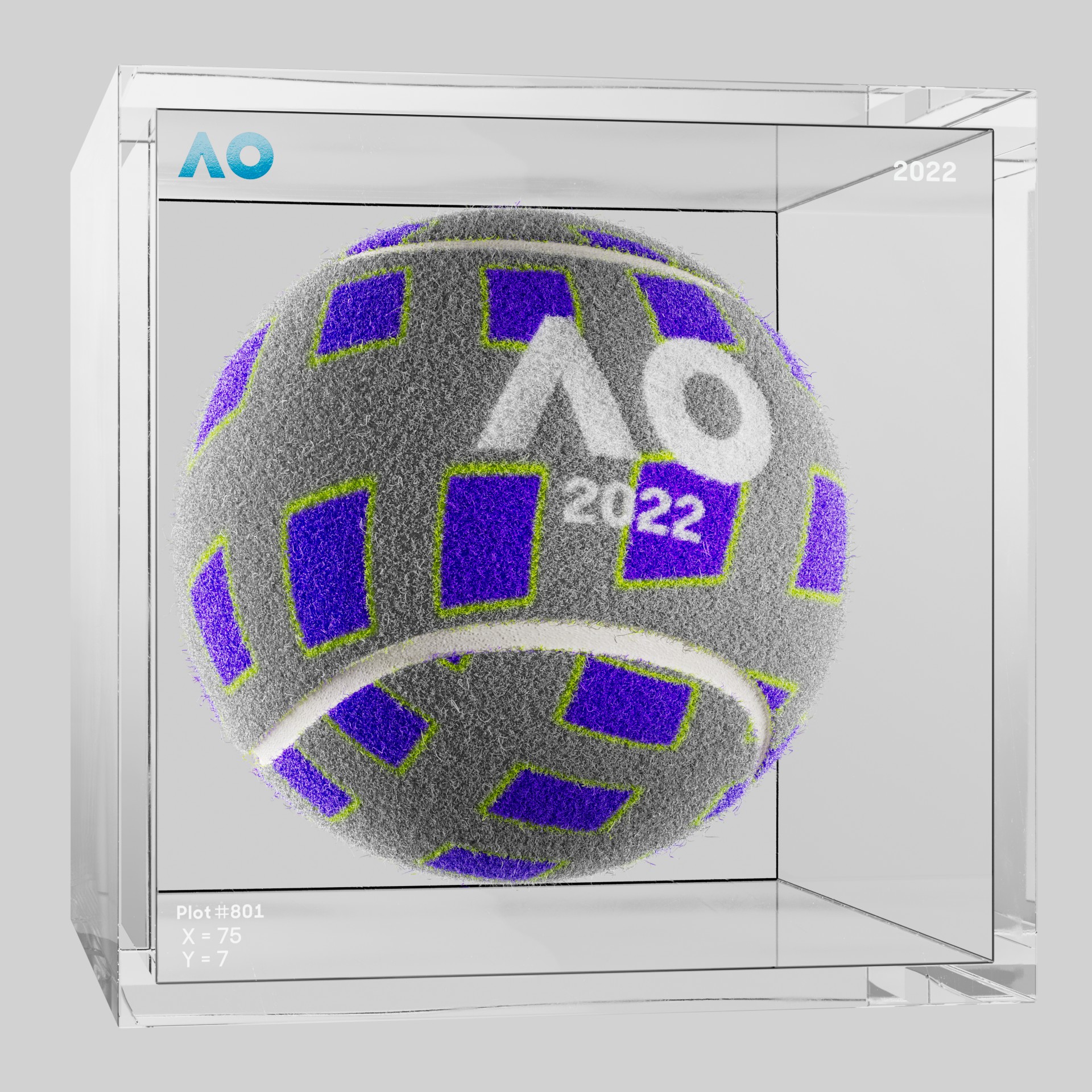 The Australian Open - The Australian Open Art Ball - AO Art Ball #3610 - NFT # 3610