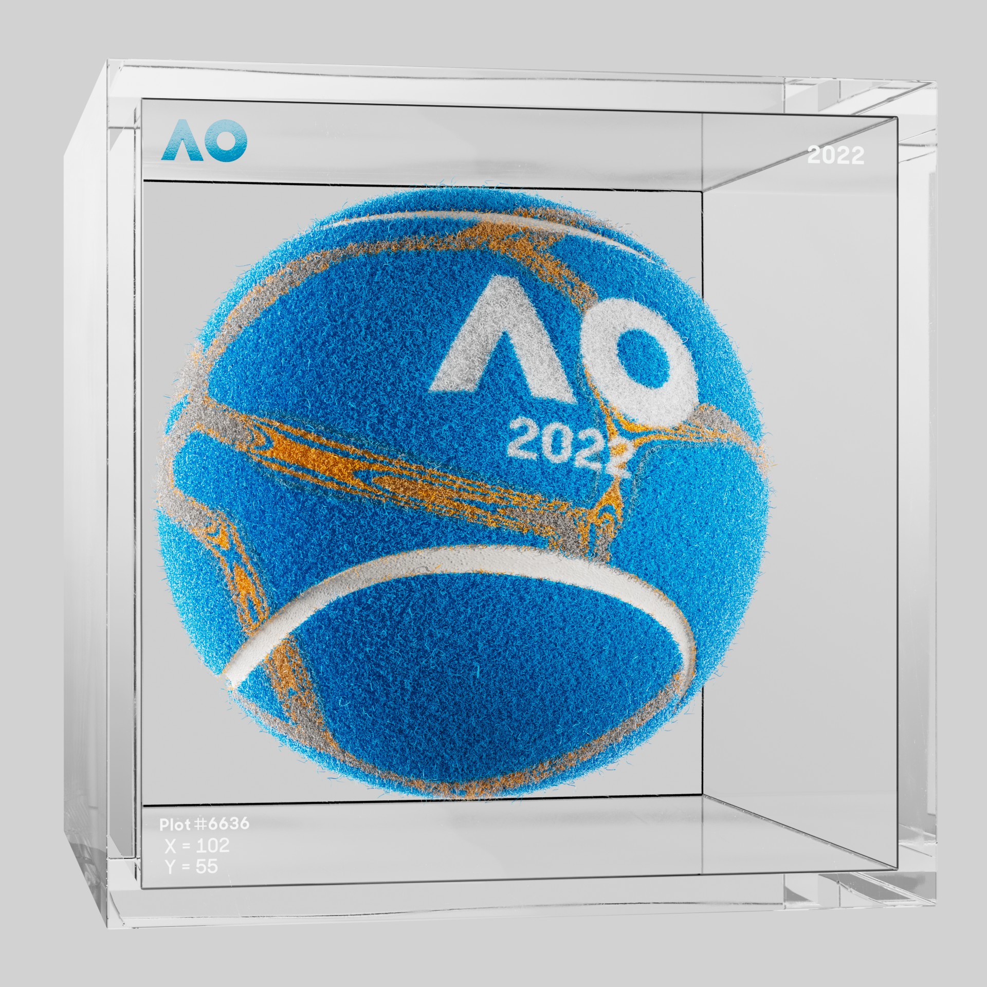 The Australian Open - The Australian Open Art Ball - AO Art Ball #3612 - NFT # 3612