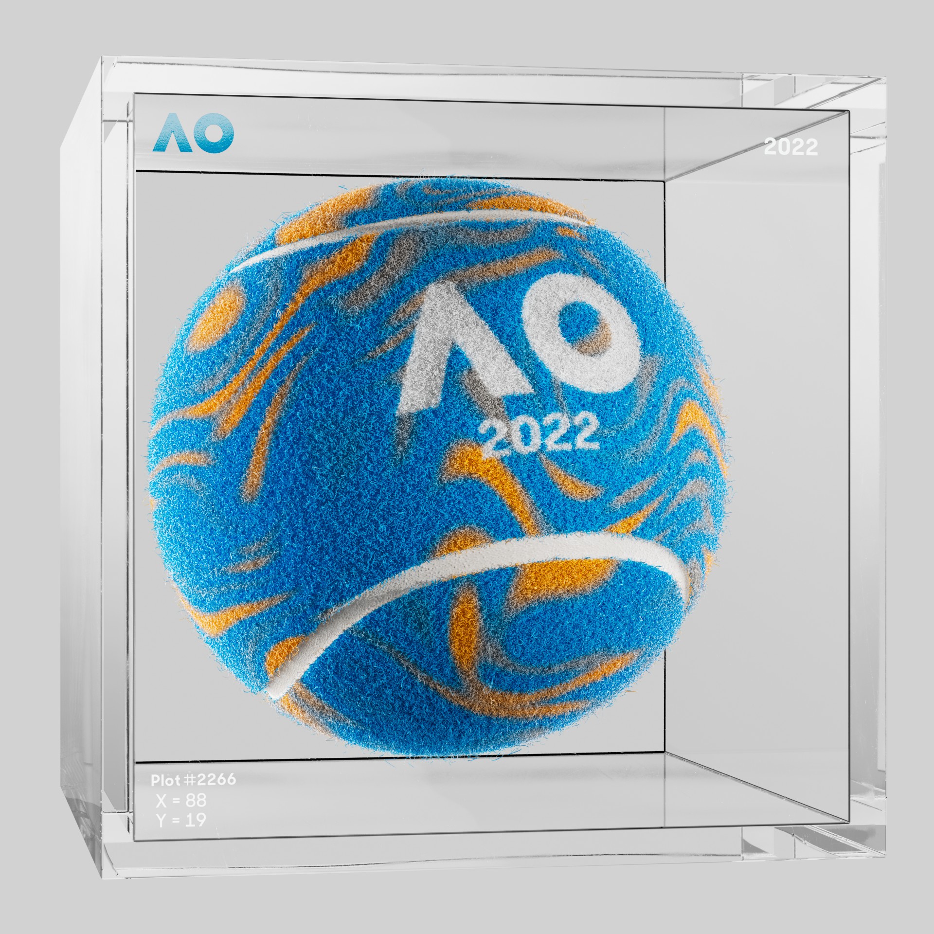 The Australian Open - The Australian Open Art Ball - AO Art Ball #3616 - NFT # 3616