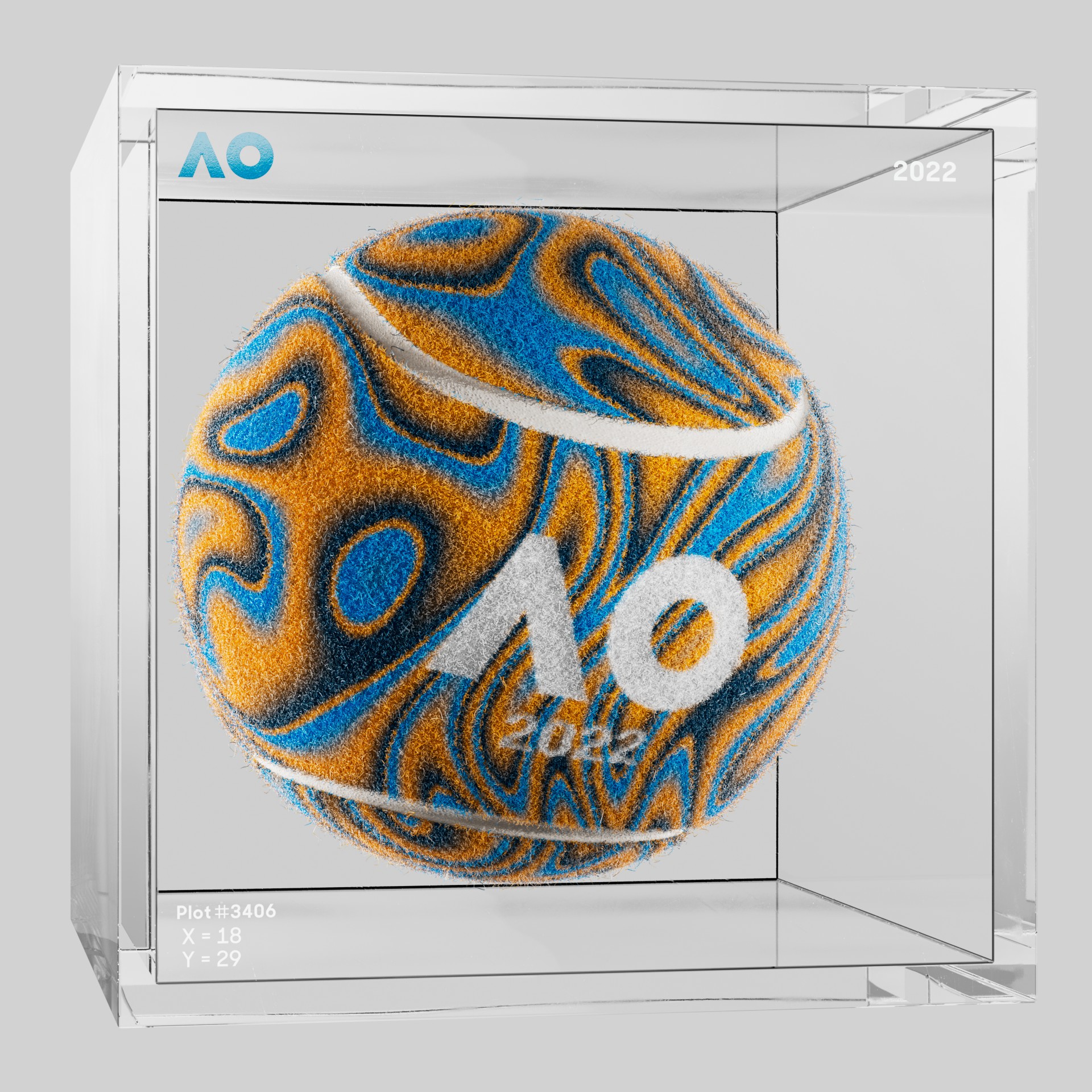 The Australian Open - The Australian Open Art Ball - AO Art Ball #362 - NFT # 362