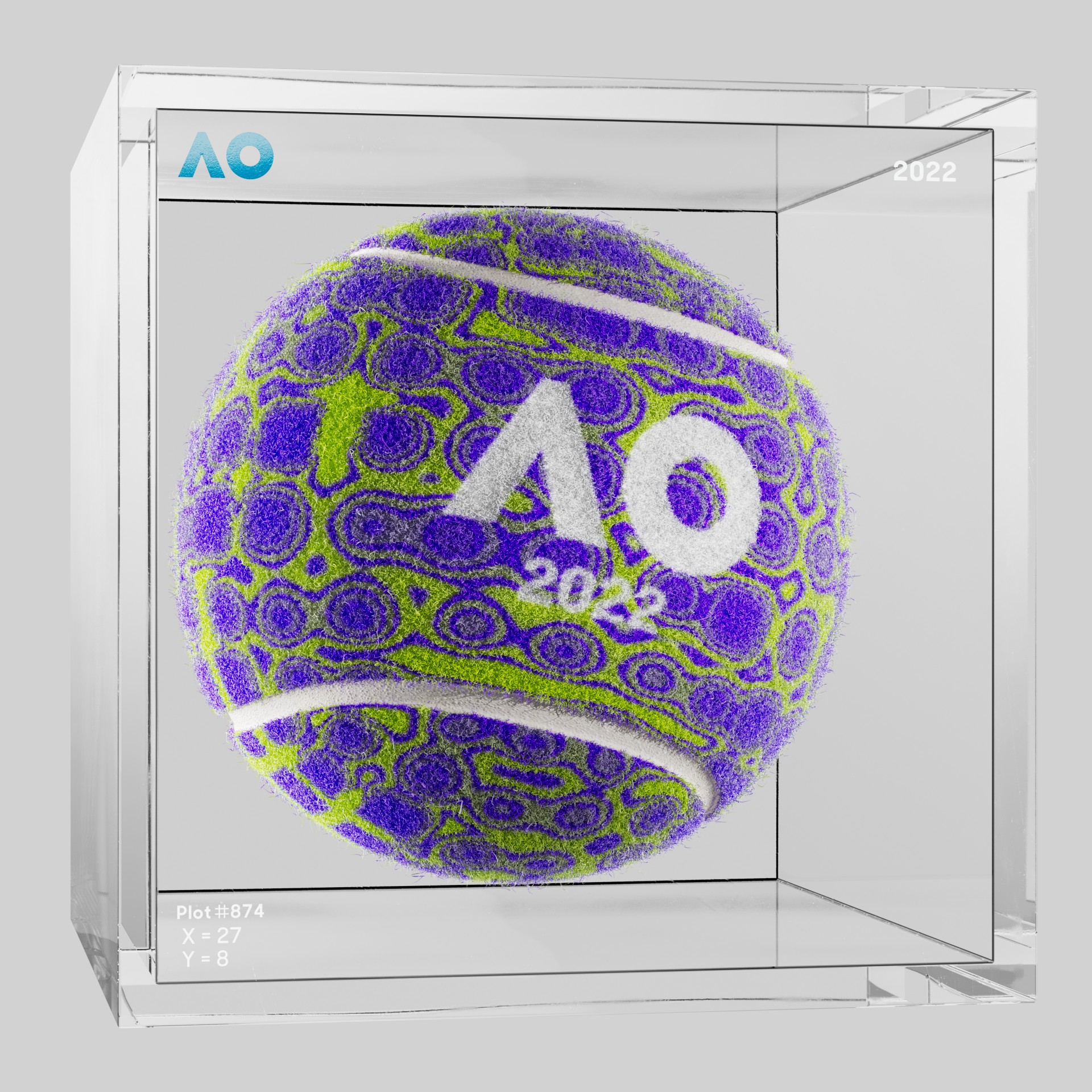 The Australian Open - The Australian Open Art Ball - AO Art Ball #3621 - NFT # 3621