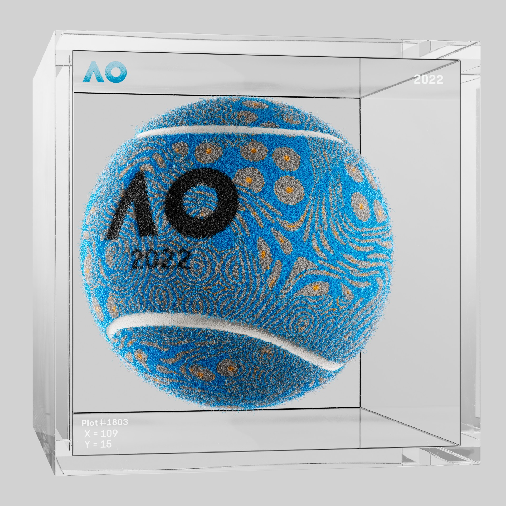 The Australian Open - The Australian Open Art Ball - AO Art Ball #3626 - NFT # 3626