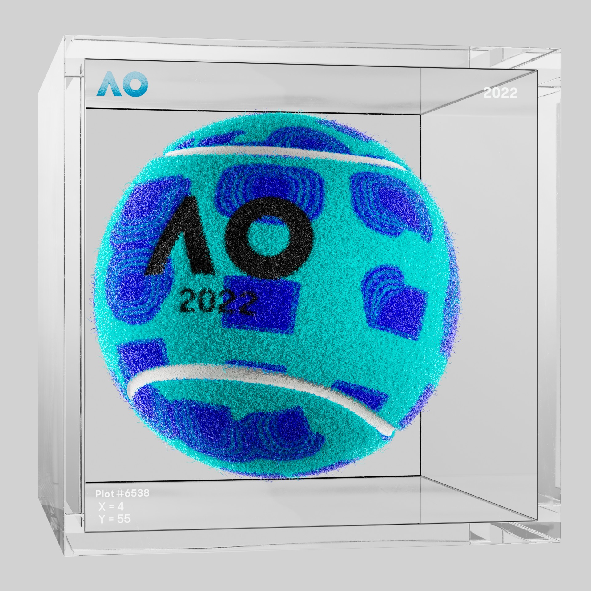 The Australian Open - The Australian Open Art Ball - AO Art Ball #3629 - NFT # 3629