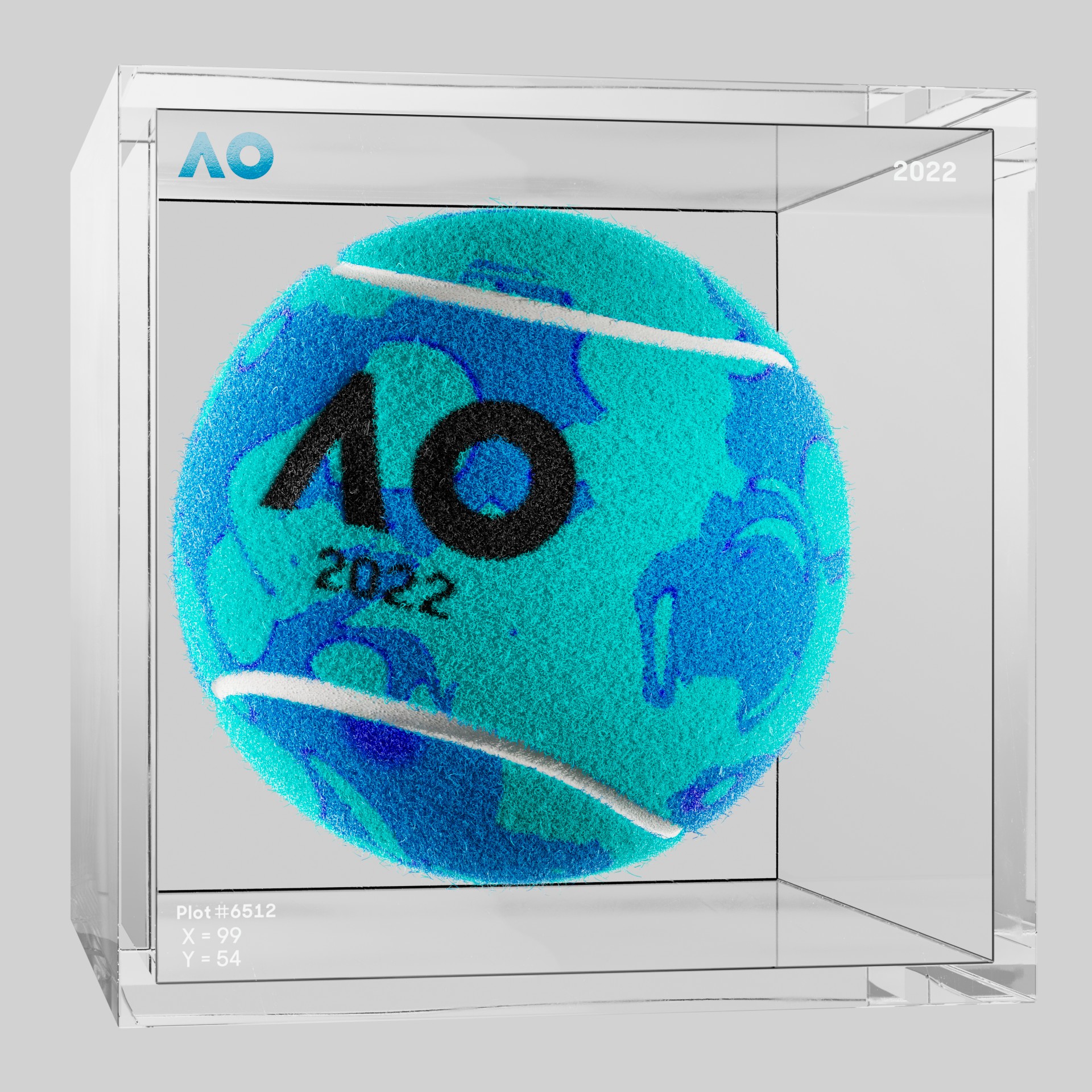 The Australian Open - The Australian Open Art Ball - AO Art Ball #3632 - NFT # 3632