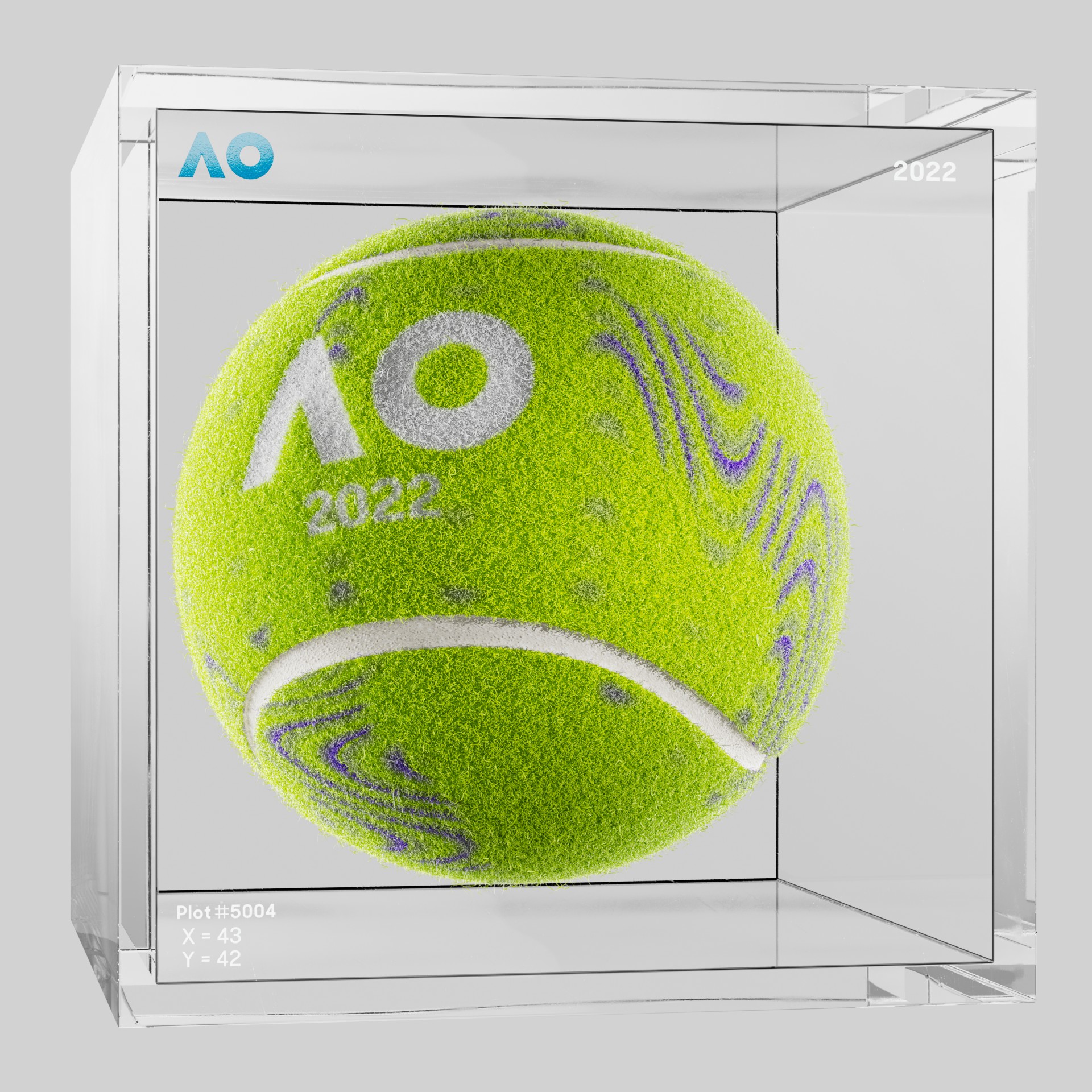 The Australian Open - The Australian Open Art Ball - AO Art Ball #3633 - NFT # 3633