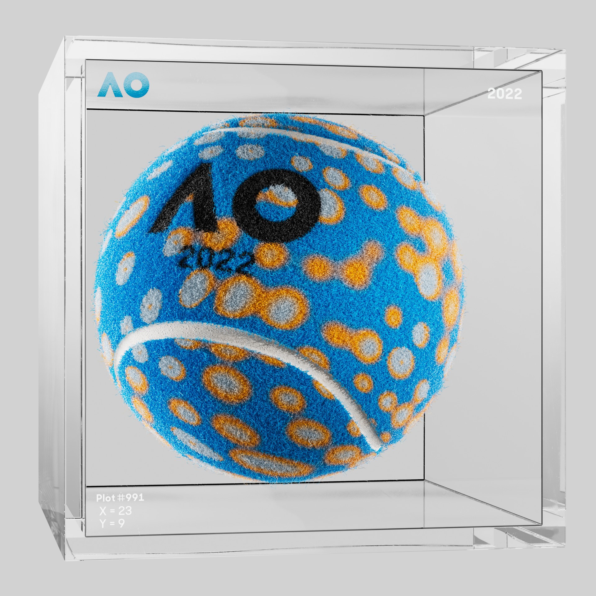 The Australian Open - The Australian Open Art Ball - AO Art Ball #3636 - NFT # 3636