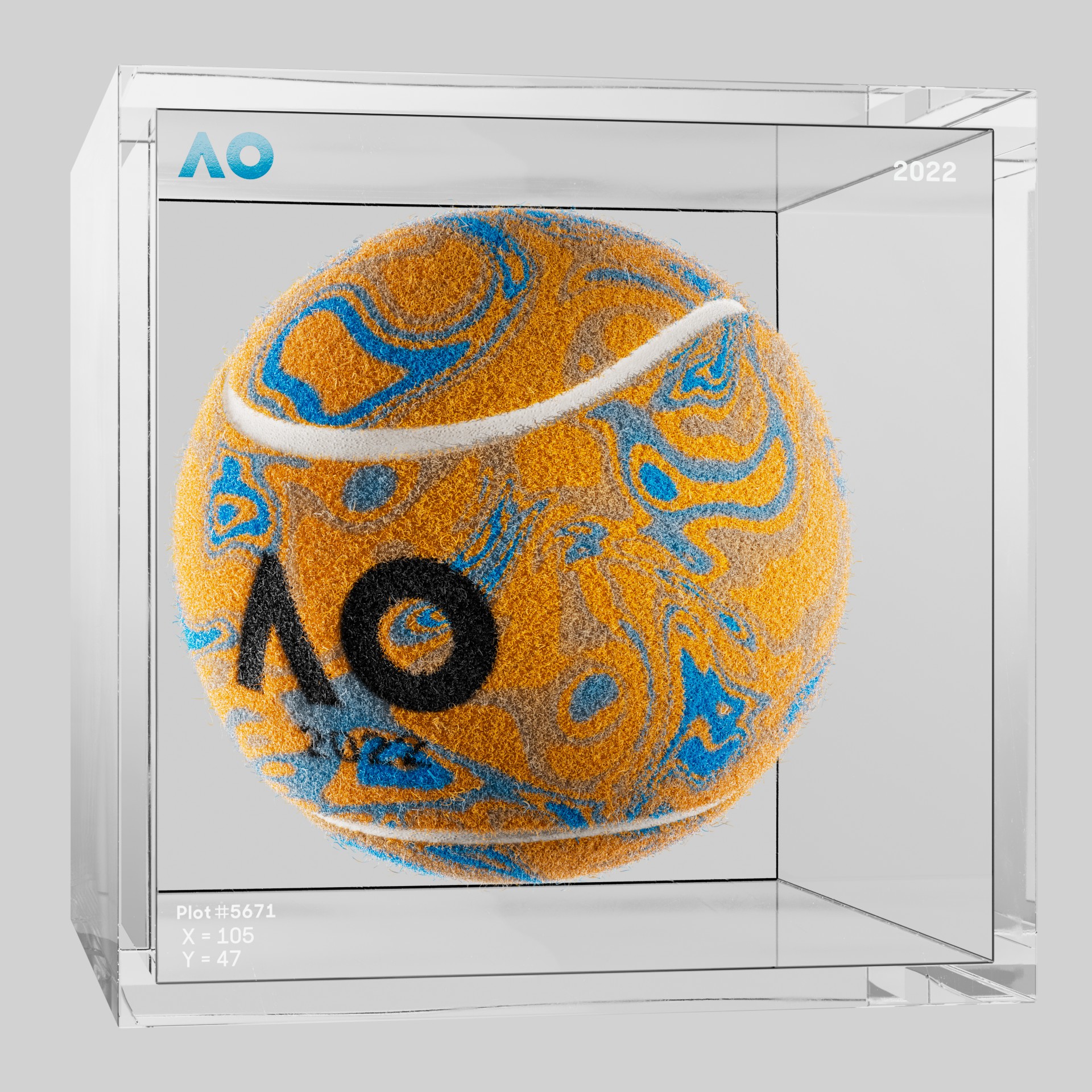 The Australian Open - The Australian Open Art Ball - AO Art Ball #3637 - NFT # 3637