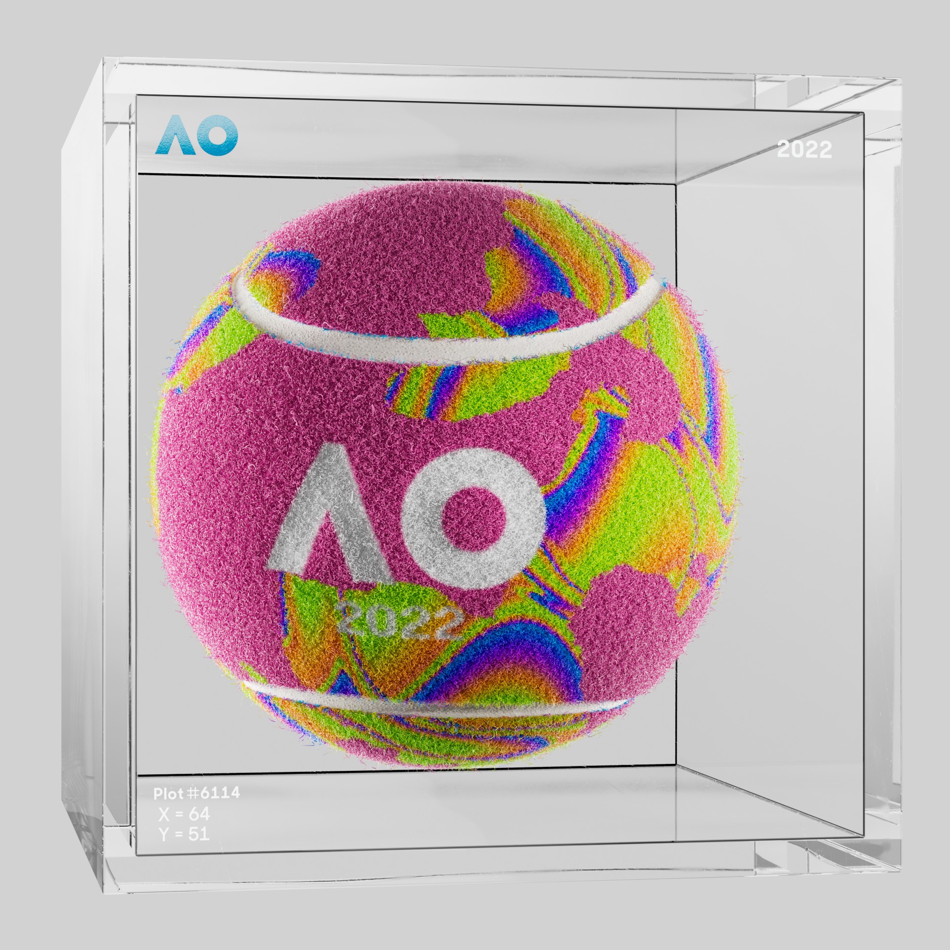 The Australian Open - The Australian Open Art Ball - AO Art Ball #3641 - NFT # 3641