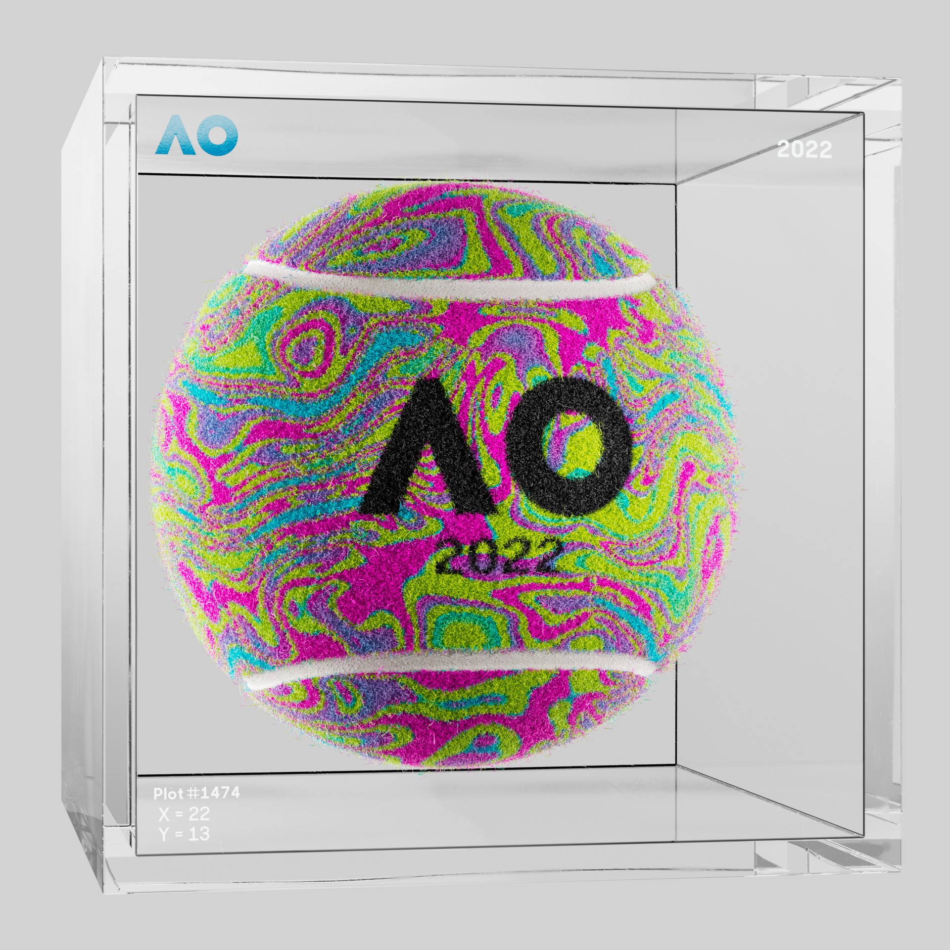 The Australian Open - The Australian Open Art Ball - AO Art Ball #3642 - NFT # 3642