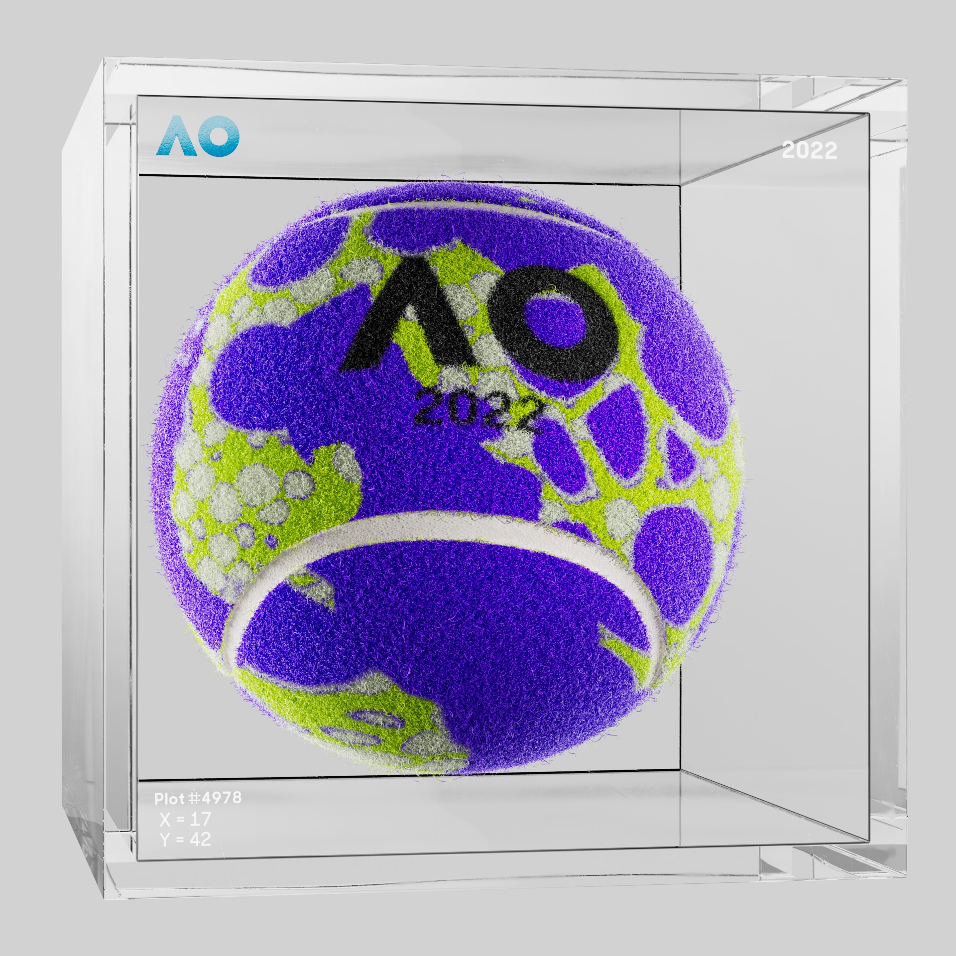 The Australian Open - The Australian Open Art Ball - AO Art Ball #3644 - NFT # 3644