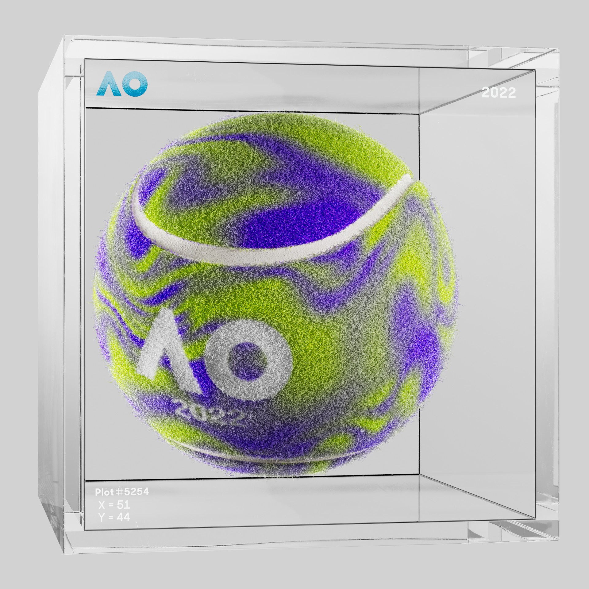 The Australian Open - The Australian Open Art Ball - AO Art Ball #3647 - NFT # 3647