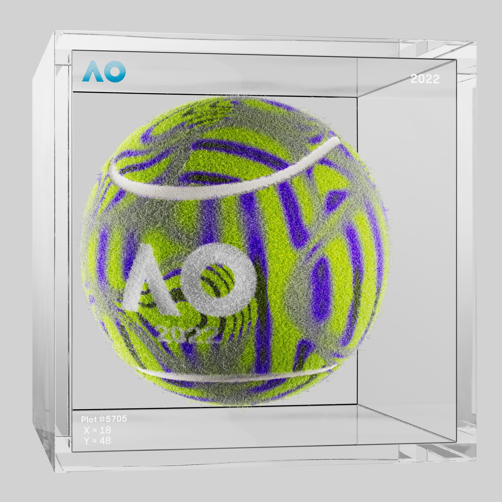 The Australian Open - The Australian Open Art Ball - AO Art Ball #3648 - NFT # 3648