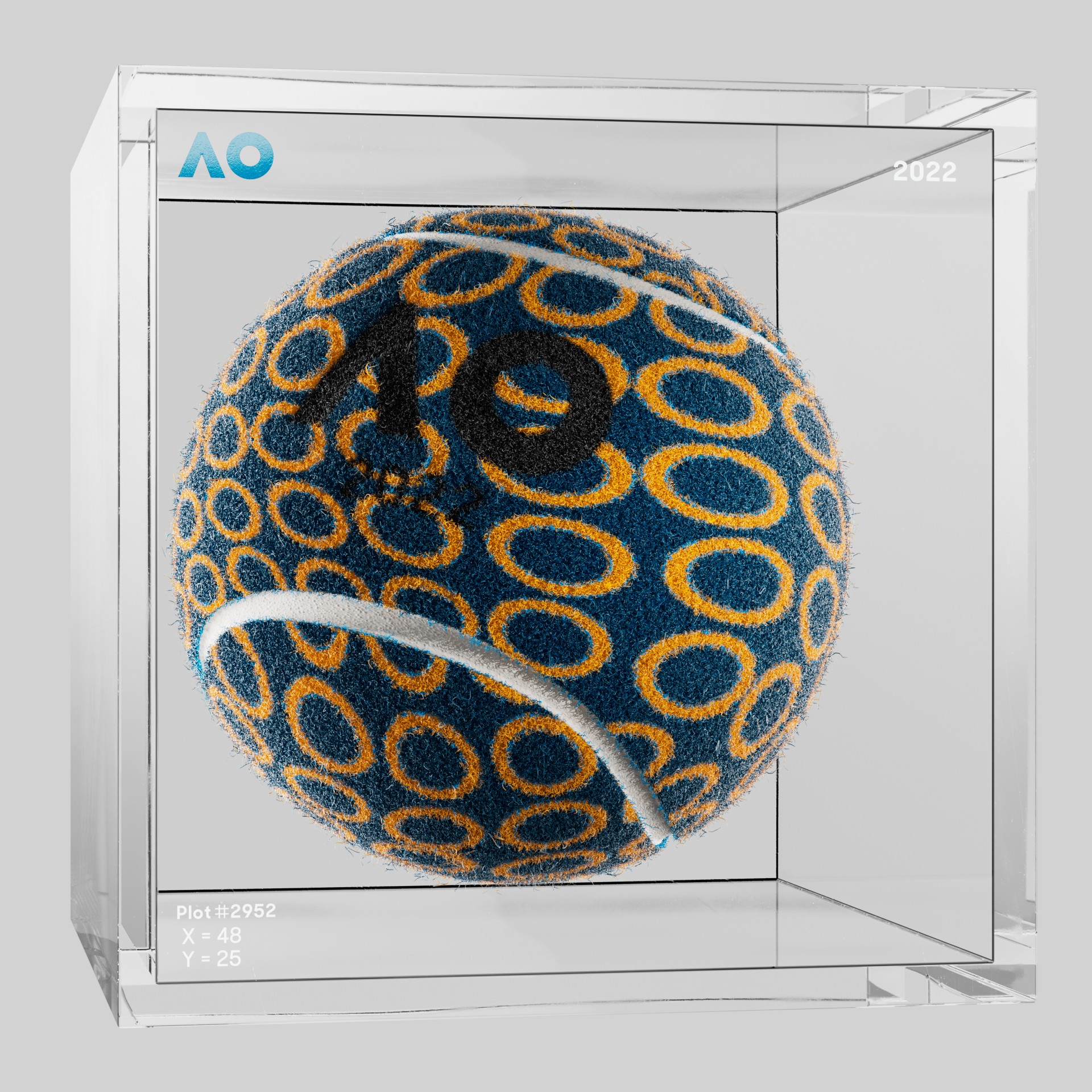 The Australian Open - The Australian Open Art Ball - AO Art Ball #3649 - NFT # 3649