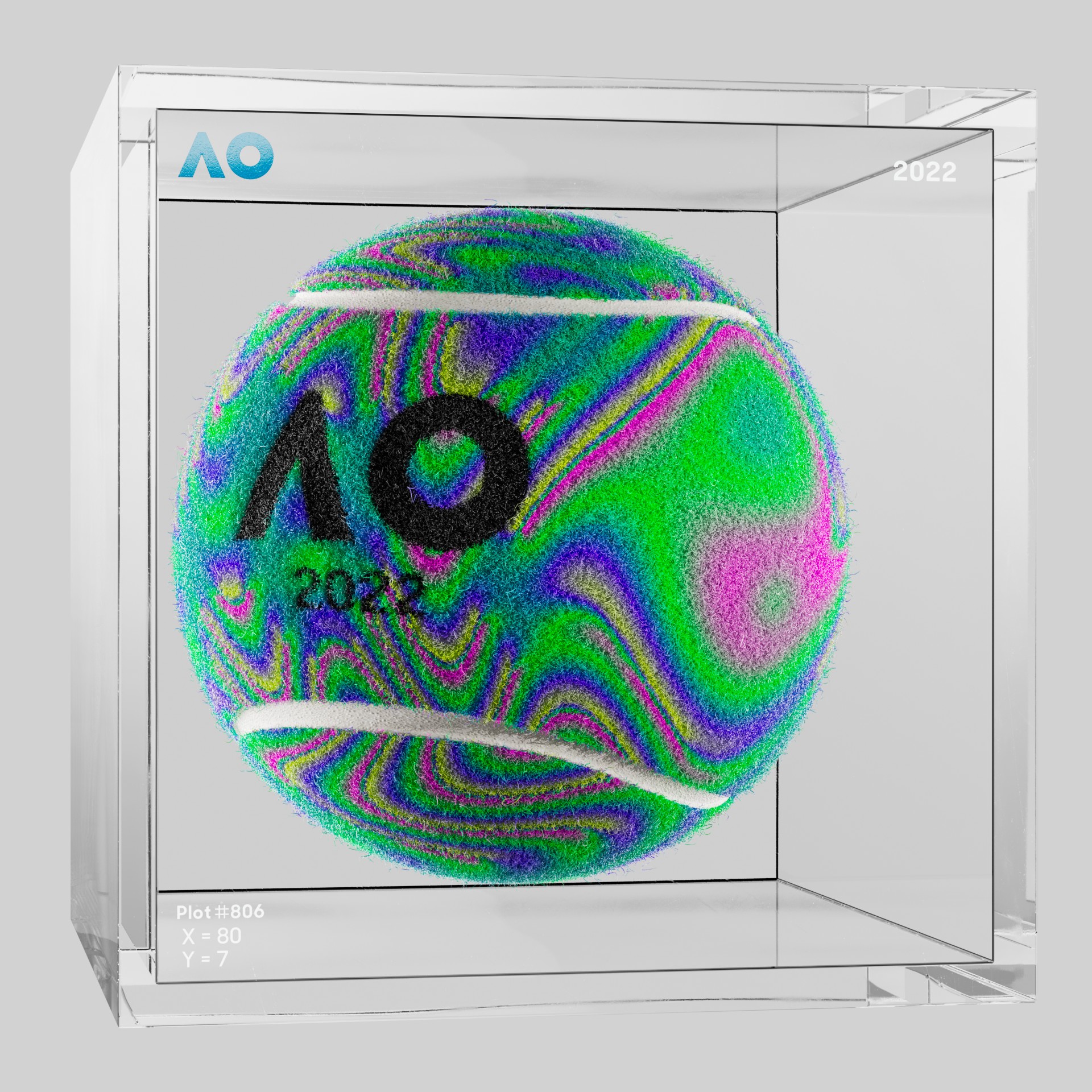 The Australian Open - The Australian Open Art Ball - AO Art Ball #3650 - NFT # 3650