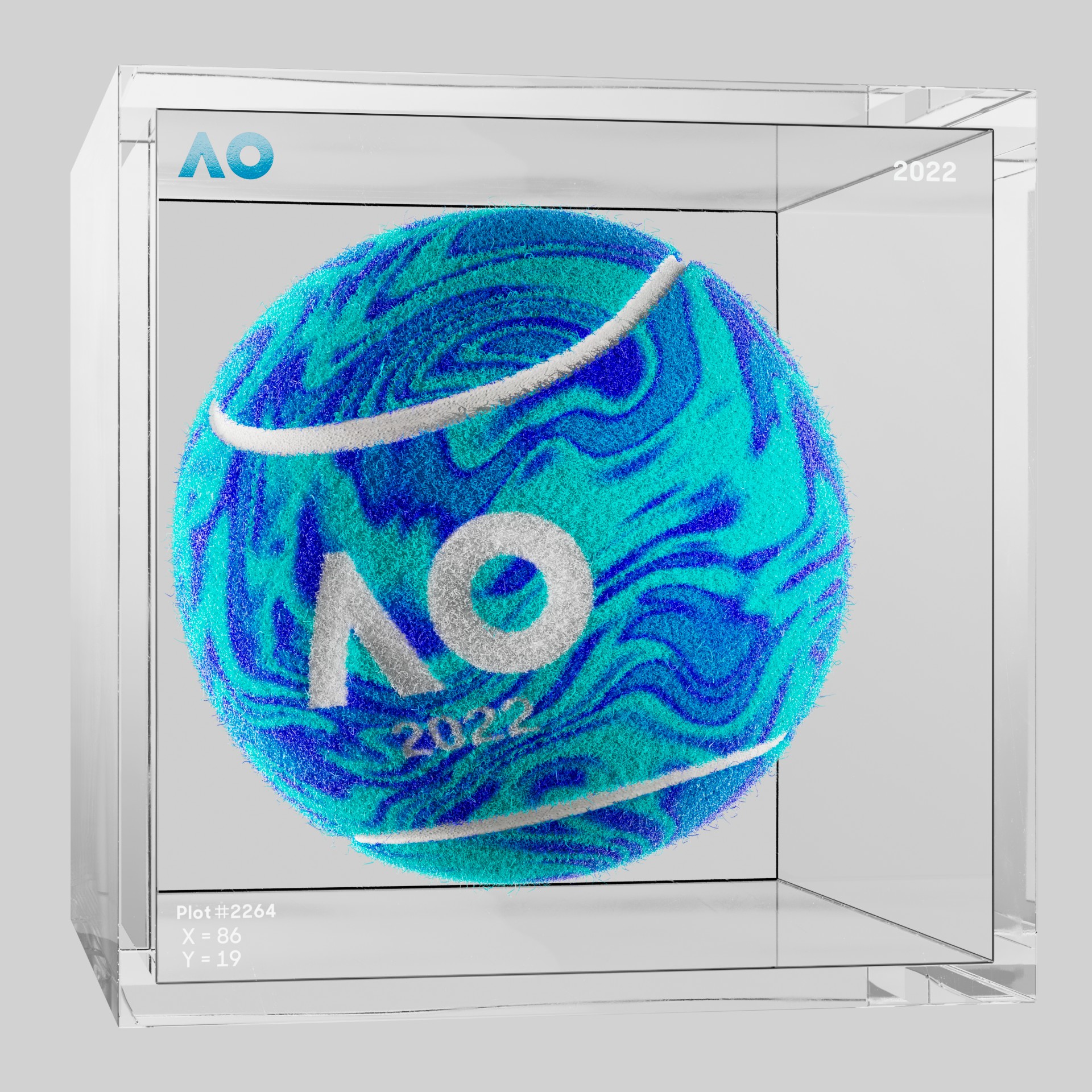 The Australian Open - The Australian Open Art Ball - AO Art Ball #3663 - NFT # 3663