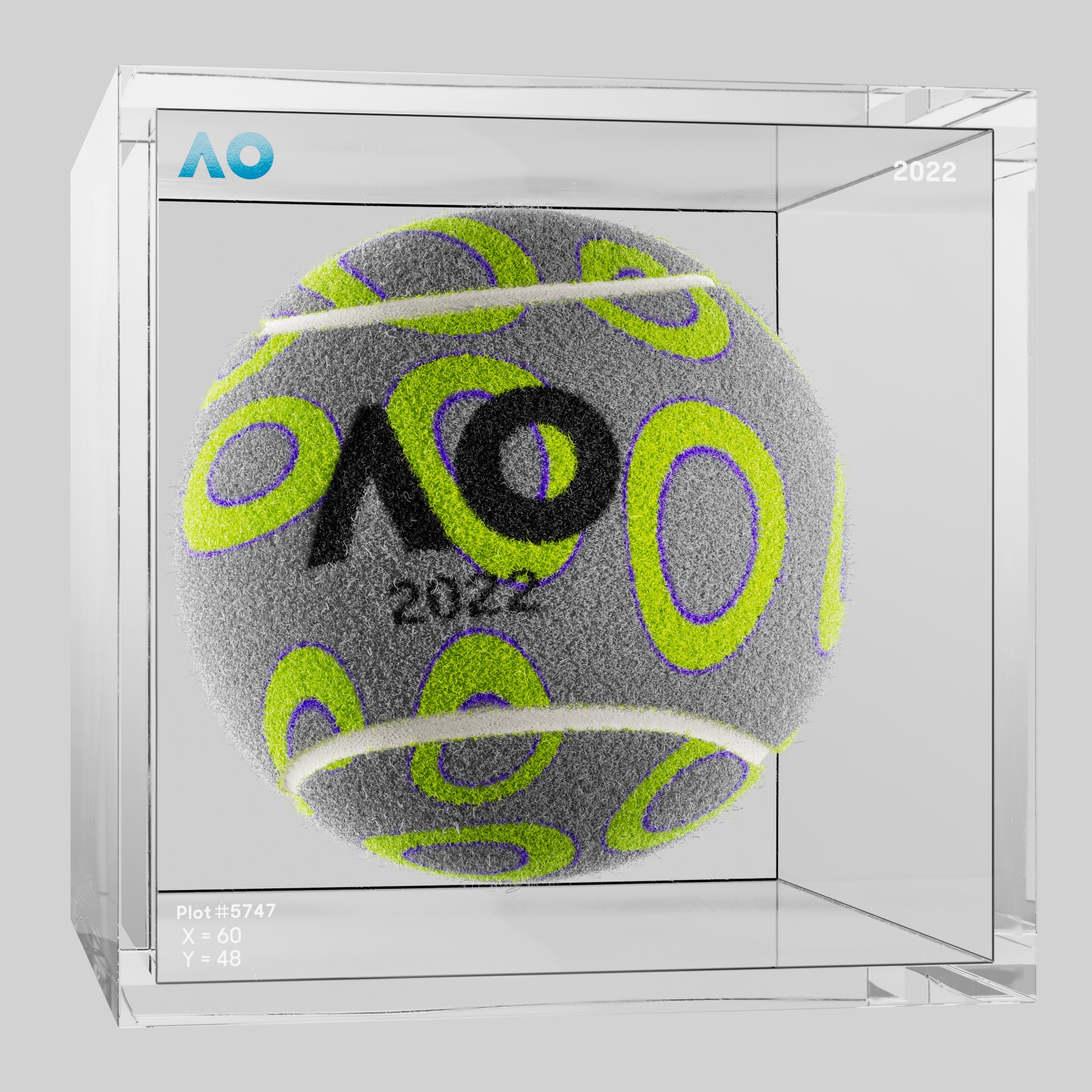 The Australian Open - The Australian Open Art Ball - AO Art Ball #3665 - NFT # 3665