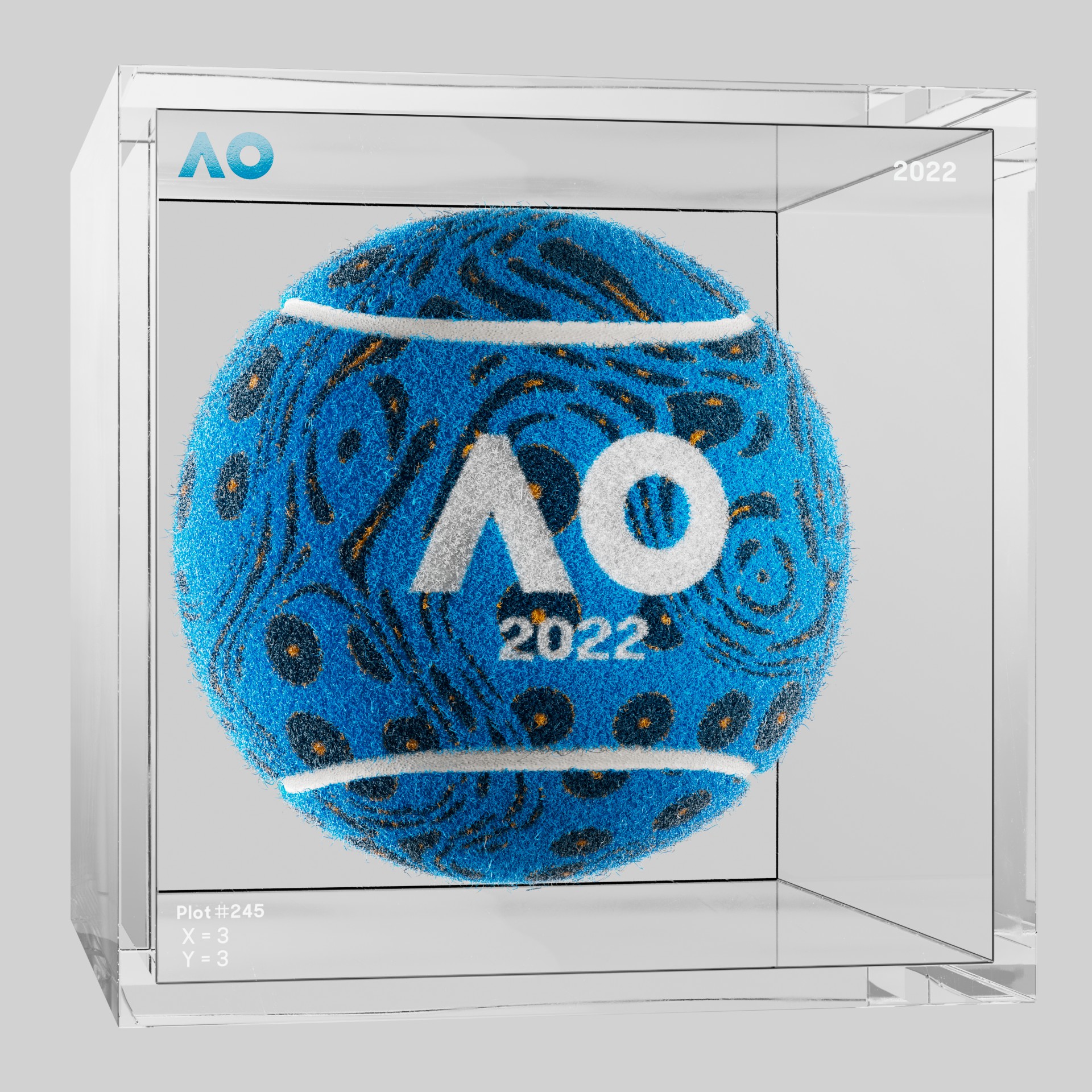 The Australian Open - The Australian Open Art Ball - AO Art Ball #3668 - NFT # 3668