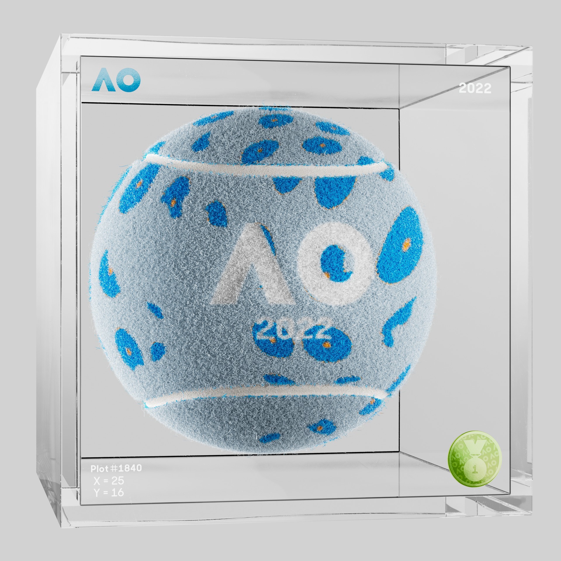 The Australian Open - The Australian Open Art Ball - AO Art Ball #3669 - NFT # 3669