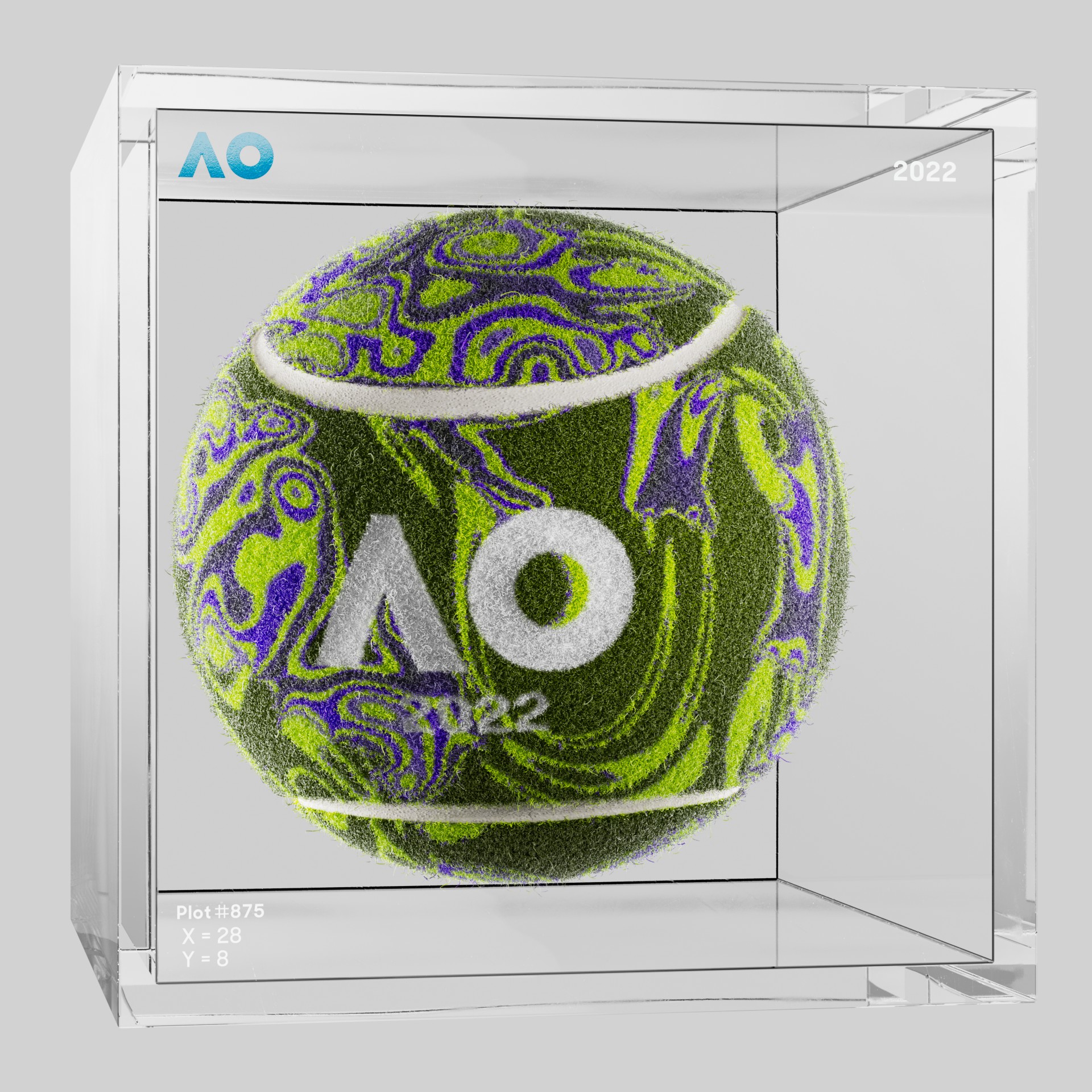 The Australian Open - The Australian Open Art Ball - AO Art Ball #3671 - NFT # 3671