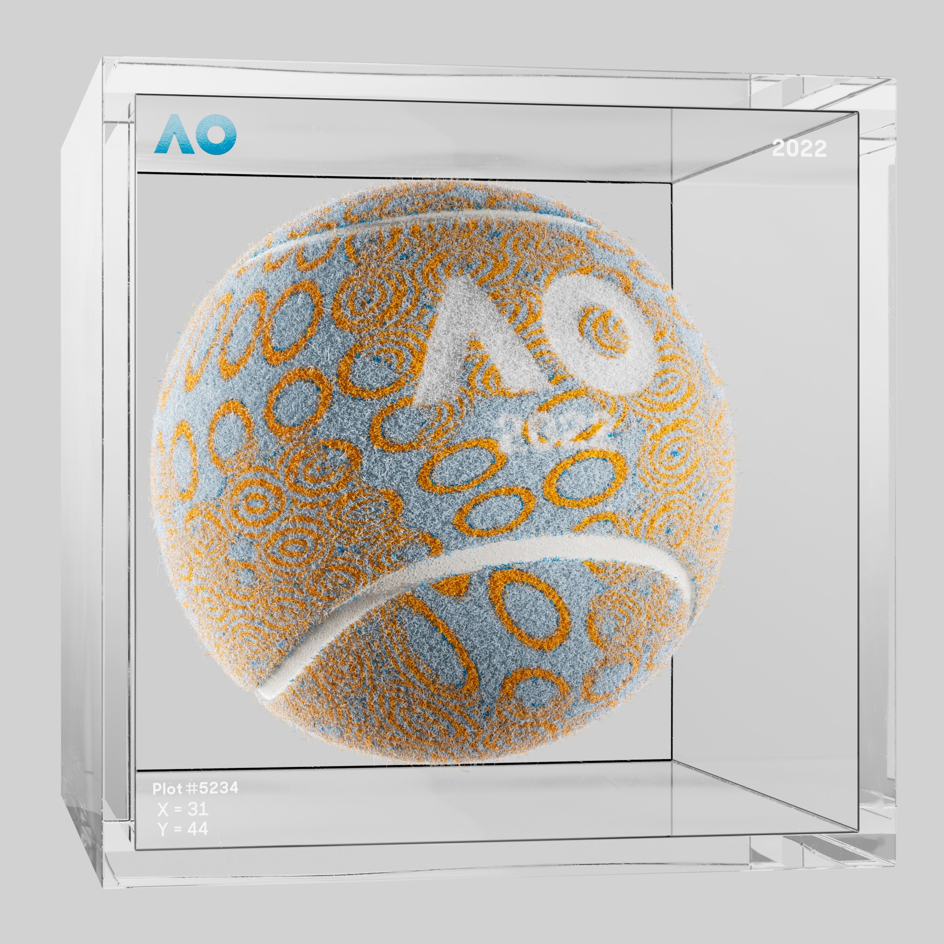 The Australian Open - The Australian Open Art Ball - AO Art Ball #3672 - NFT # 3672