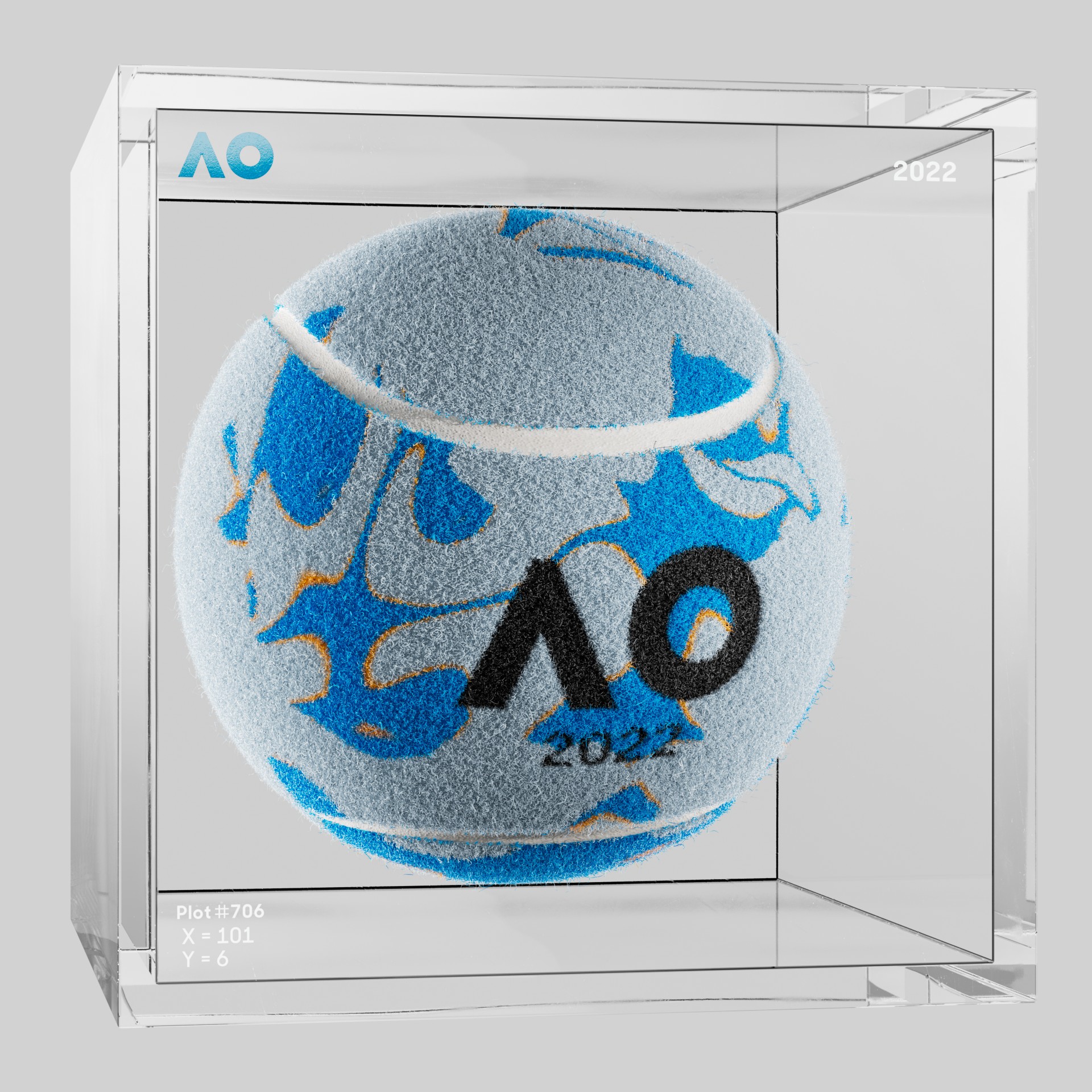 The Australian Open - The Australian Open Art Ball - AO Art Ball #3674 - NFT # 3674