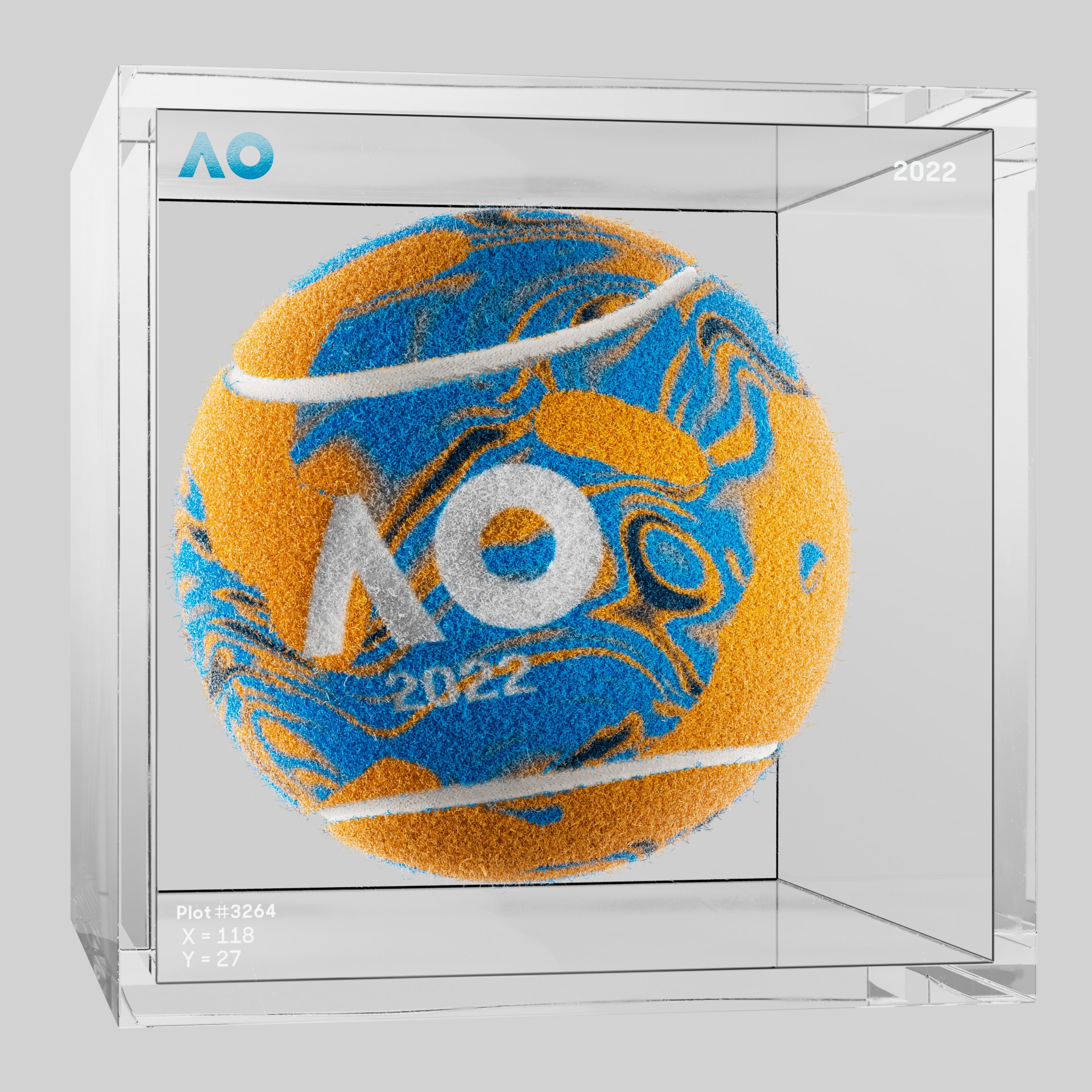 The Australian Open - The Australian Open Art Ball - AO Art Ball #3677 - NFT # 3677