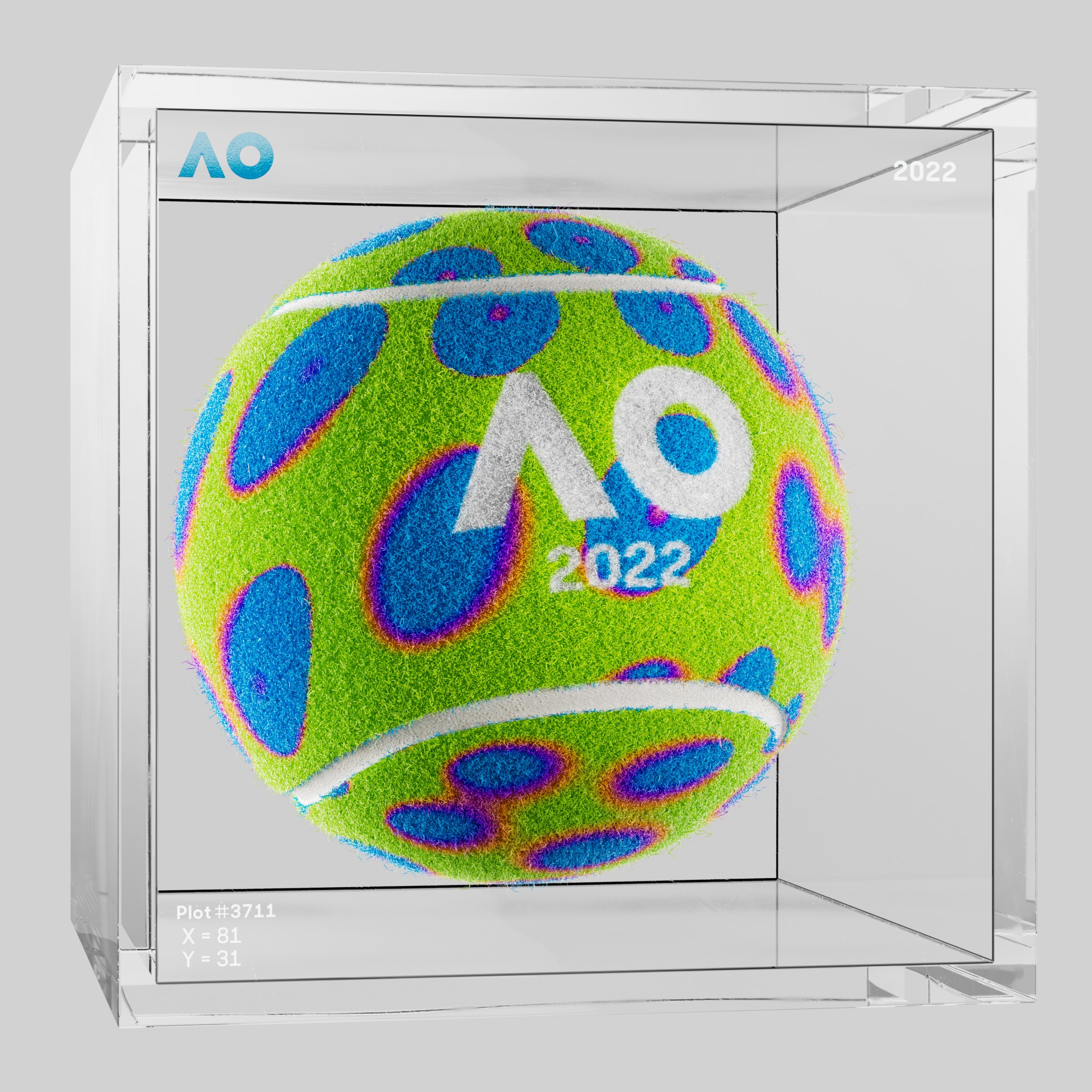 The Australian Open - The Australian Open Art Ball - AO Art Ball #3686 - NFT # 3686