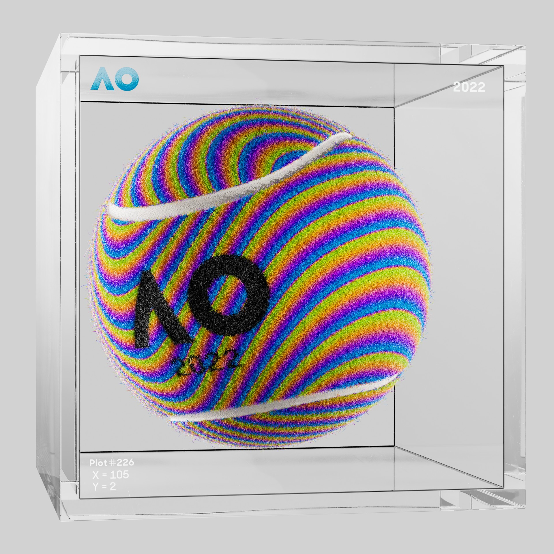 The Australian Open - The Australian Open Art Ball - AO Art Ball #3687 - NFT # 3687