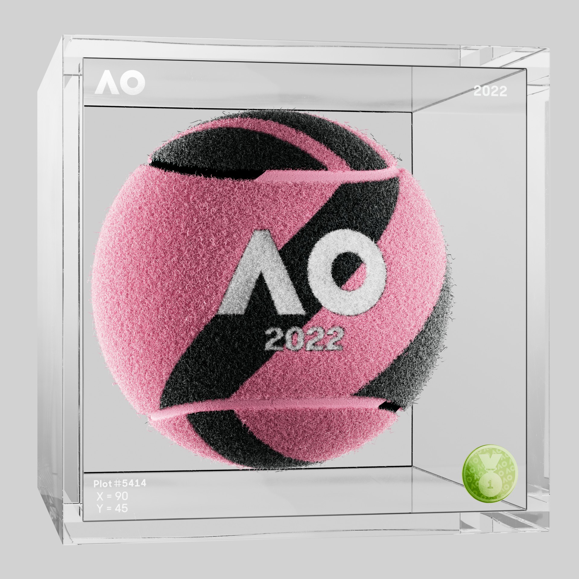 The Australian Open - The Australian Open Art Ball - AO Art Ball #3691 - NFT # 3691