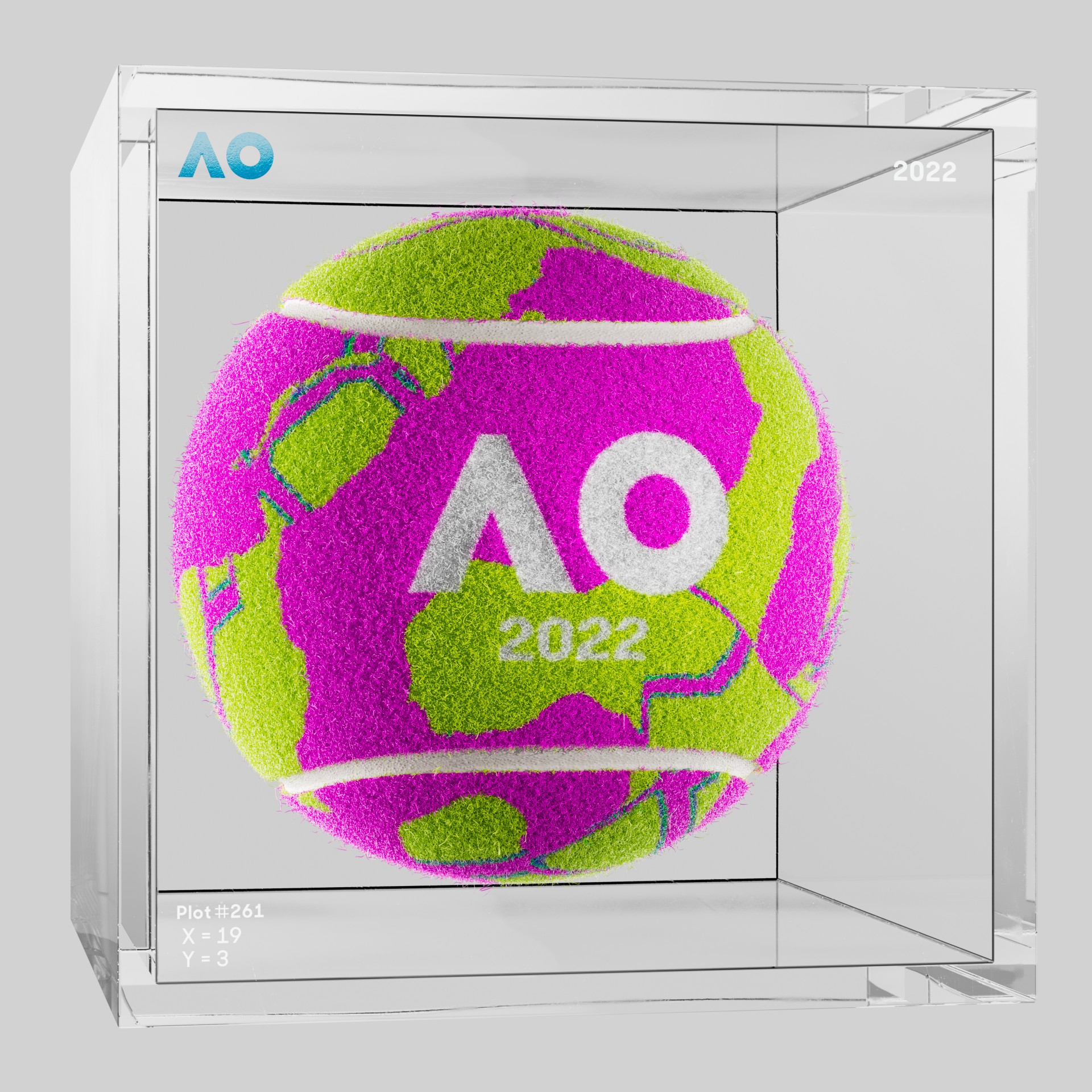 The Australian Open - The Australian Open Art Ball - AO Art Ball #3694 - NFT # 3694